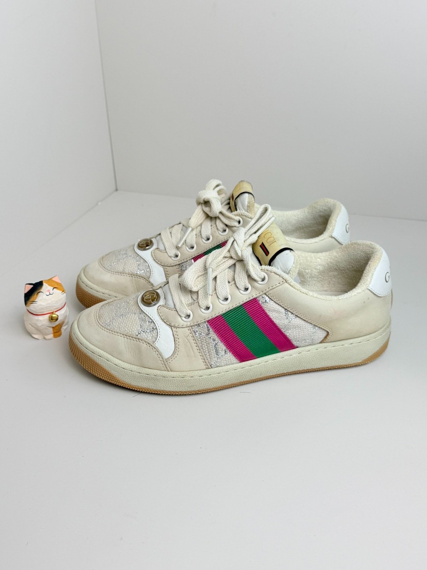 Gucci Gucci Leather Lowtop Sneakers us_6 Women Size US 6 / IT 36 - 1 Thumbnail