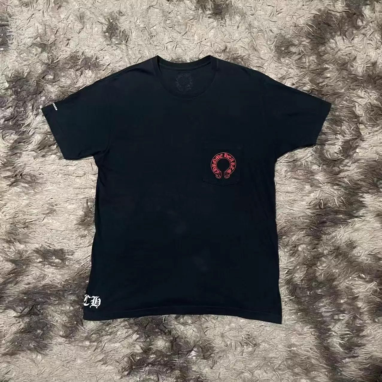 Chrome Hearts Chrome Hearts Black T-Shirt Red Horseshoe Cross L Size US L / EU 52-54 / 3 - 2 Thumbnail