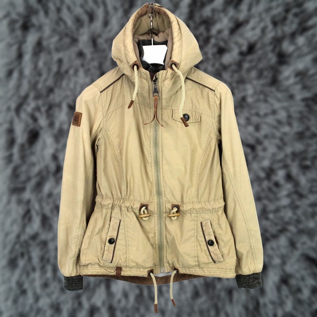 Vintage Naketano Jacket Women's Beige MEDIUM Hooded Full Zip Lightweight Size M / US 6-8 / IT 42-44 - 1 Thumbnail