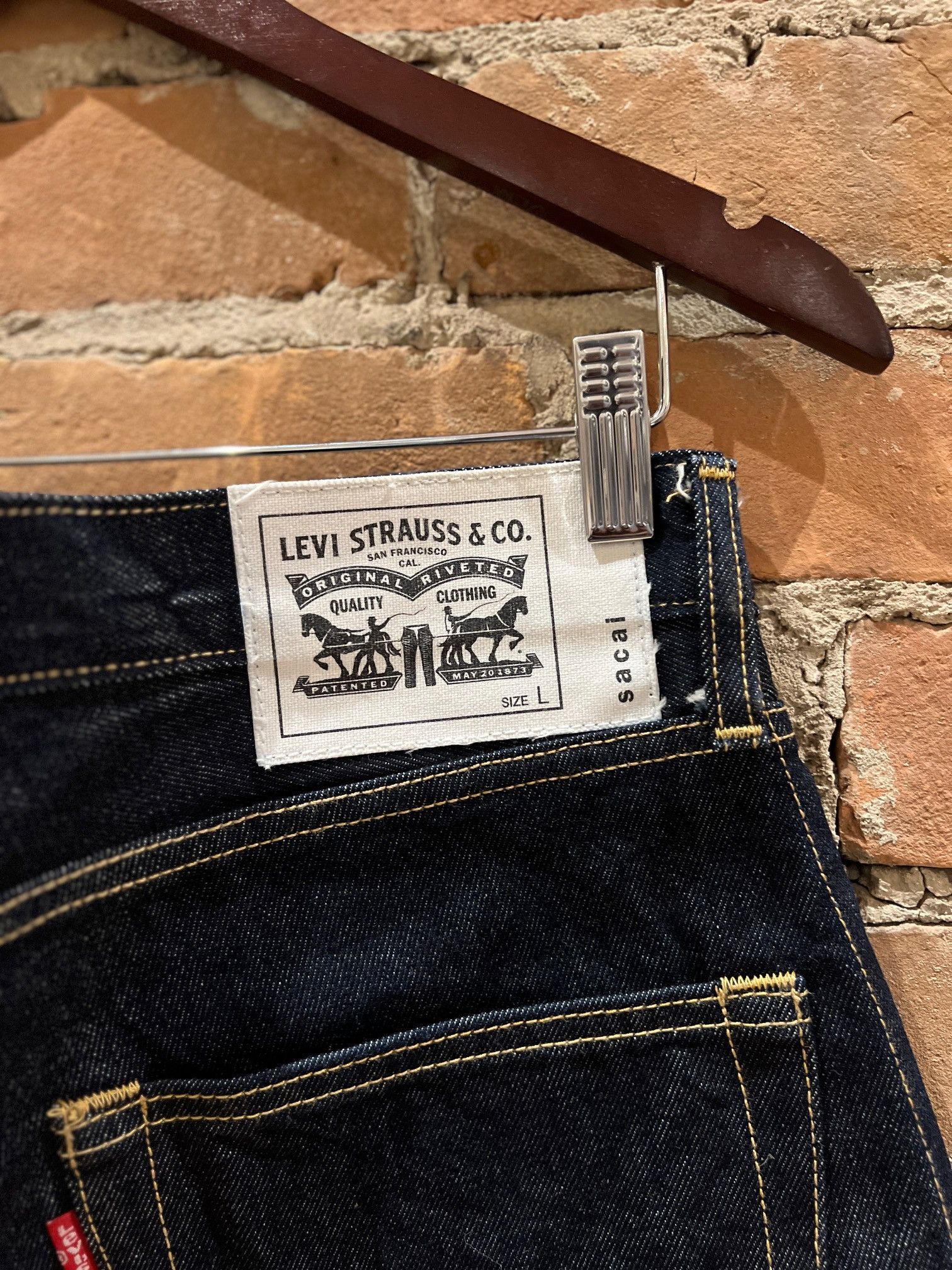 Sacai Sacai × Levi’s Reconstructed Denim – Size L (Raw Indigo) Size US 32 / EU 48 - 6 Thumbnail