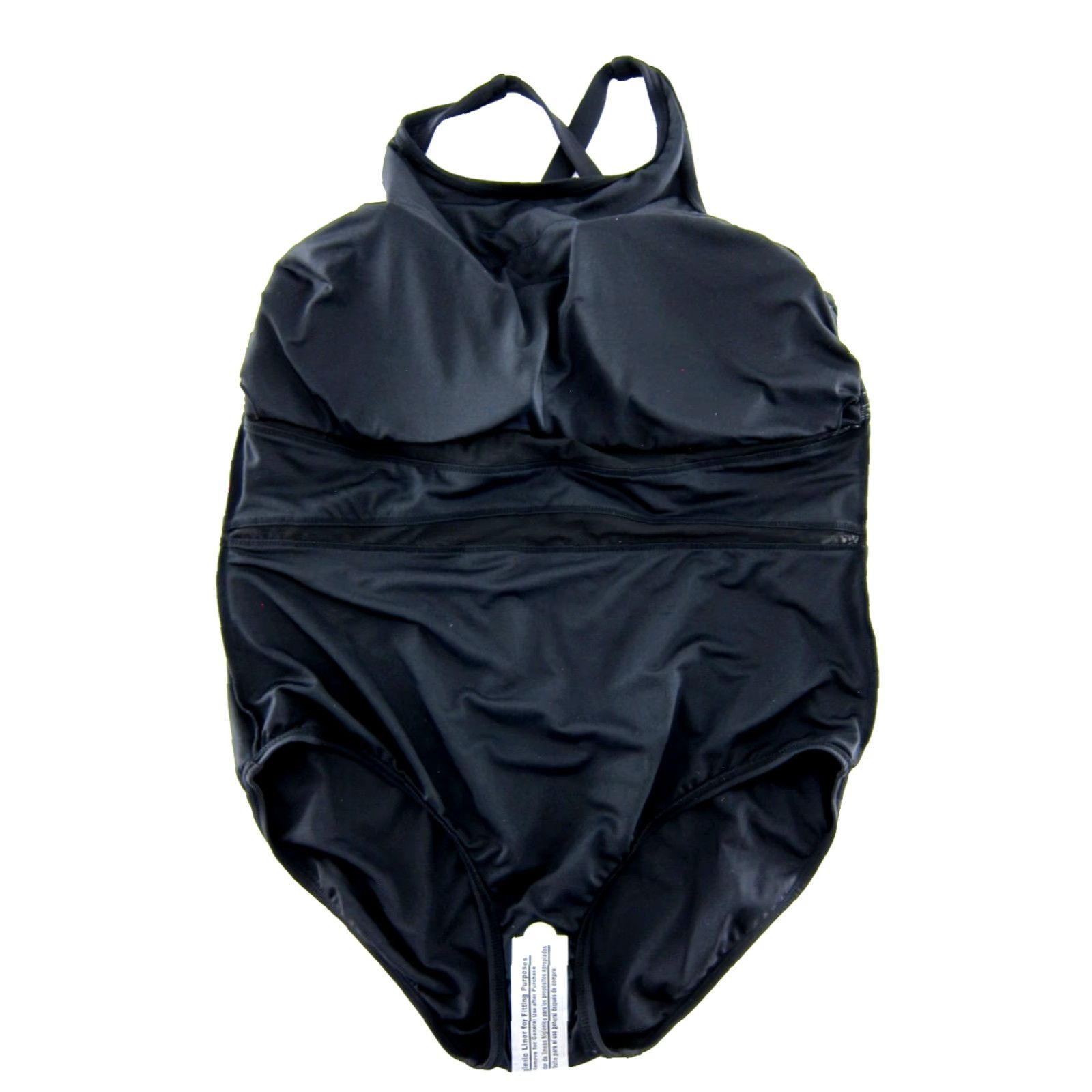 Lands' End NWT Lands' End Black Built In Bra Wide Strap Slimming One Piece Swimsuit XXL Size ONE SIZE - 8 Thumbnail