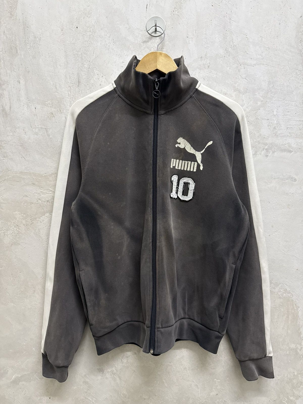 Puma Sun Faded 2000s Puma Zip Up Sweater Size US L / EU 52-54 / 3 - 1 Thumbnail