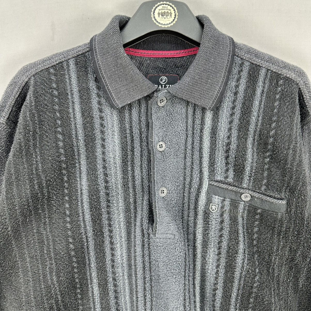 Japanese Brand Vintage Polo Shirt Striped Fleece Single Pocket by Zealzip Size US M / EU 48-50 / 2 - 7 Thumbnail
