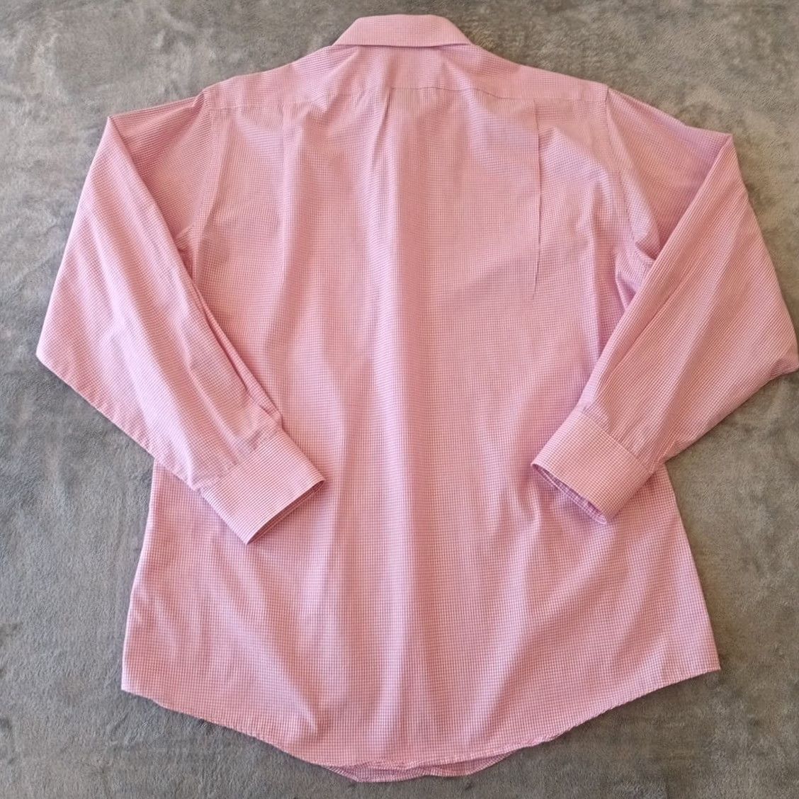 Van Heusen Van Heusen Shirt Mens 16 Pink Plaid Long Sleeve Button Up Cotton Blend Dress Shirt Mens Cardi? Size US L / EU 52-54 / 3 - 2 Thumbnail