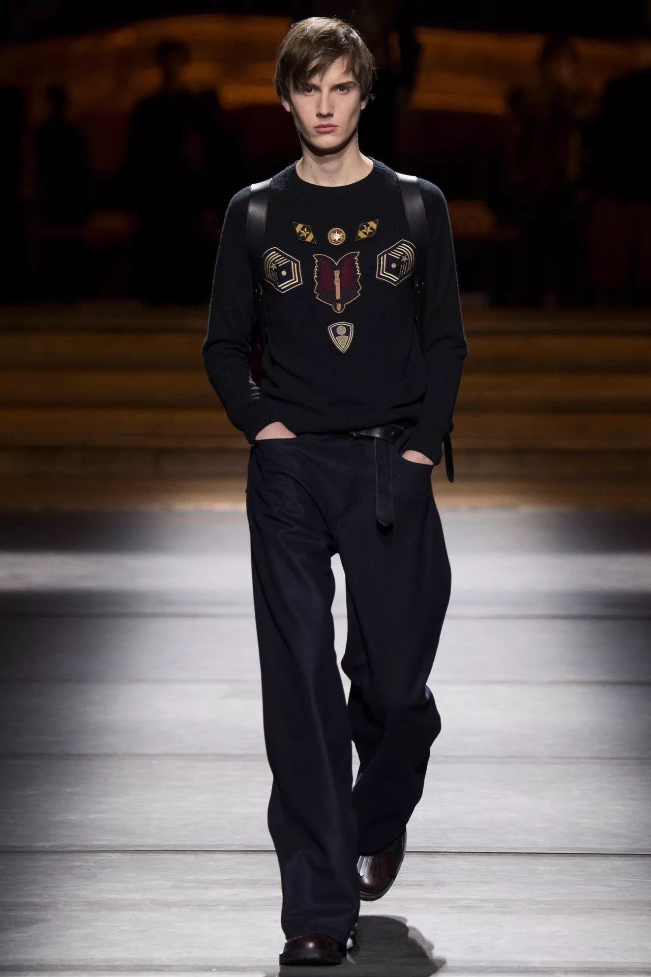 Dries Van Noten Black Quilted Front Embroidered Sweatshirt Size US S / EU 44-46 / 1 - 7 Thumbnail