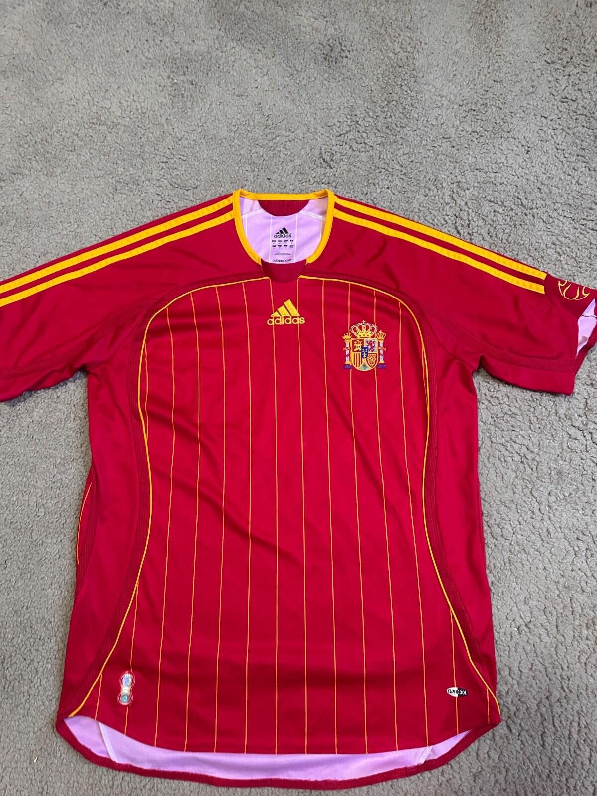 Adidas Spain 2006 2008 Home Football Shirt Soccer Jersey Adidas Size US M / EU 48-50 / 2 - 3 Thumbnail