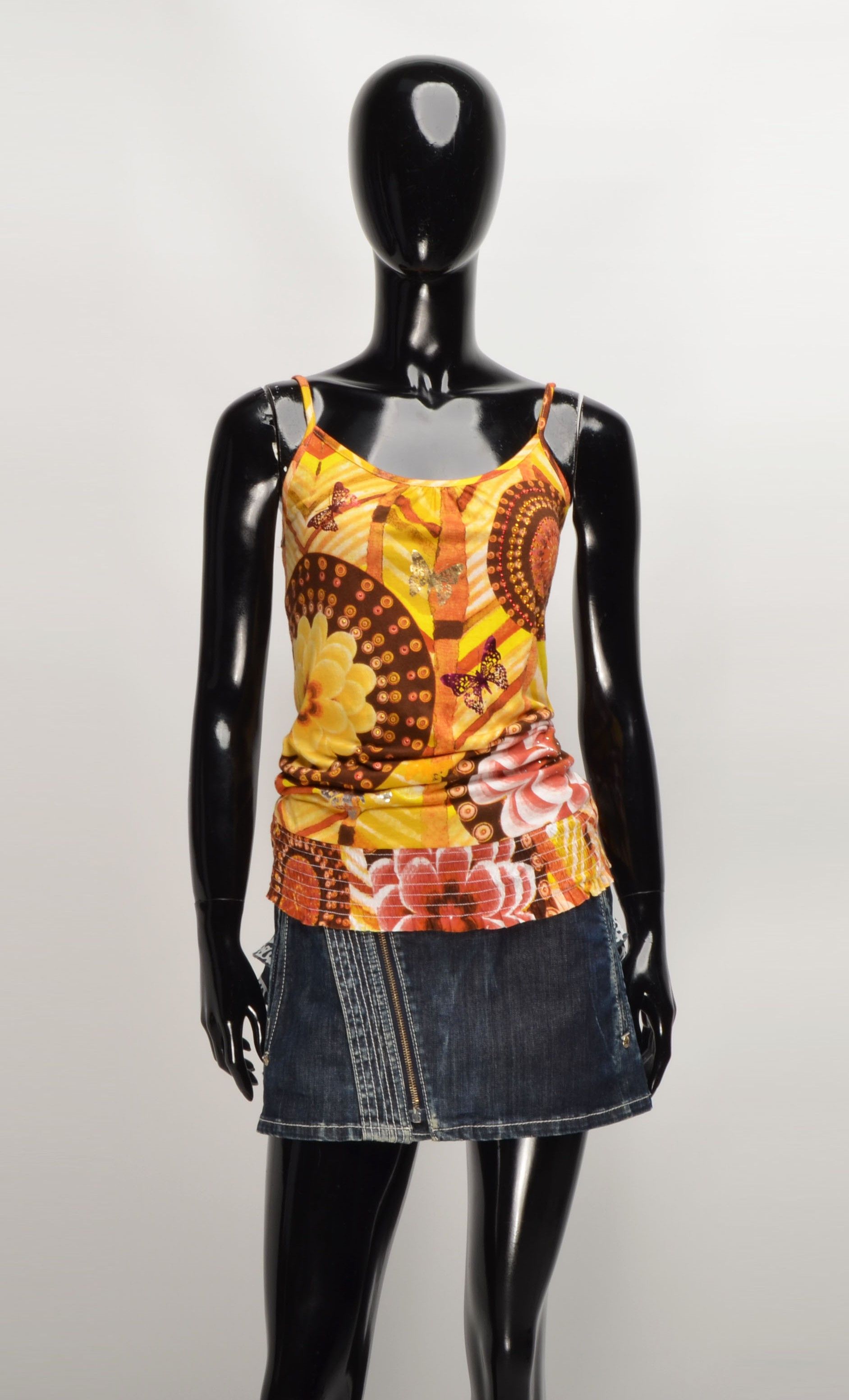 Desigual Vintage Desigual Y2K Fairy Boho Butterfly Cami Top Size XS / US 0-2 / IT 36-38 - 1 Thumbnail