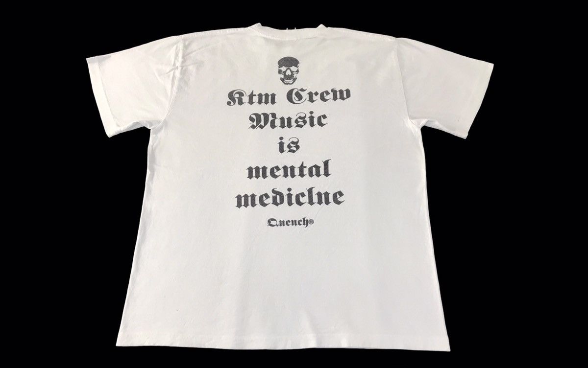 Japanese Brand KTM Crew Drinker Lover Of Music Skull Wing Logo Printed Size US XL / EU 56 / 4 - 2 Thumbnail