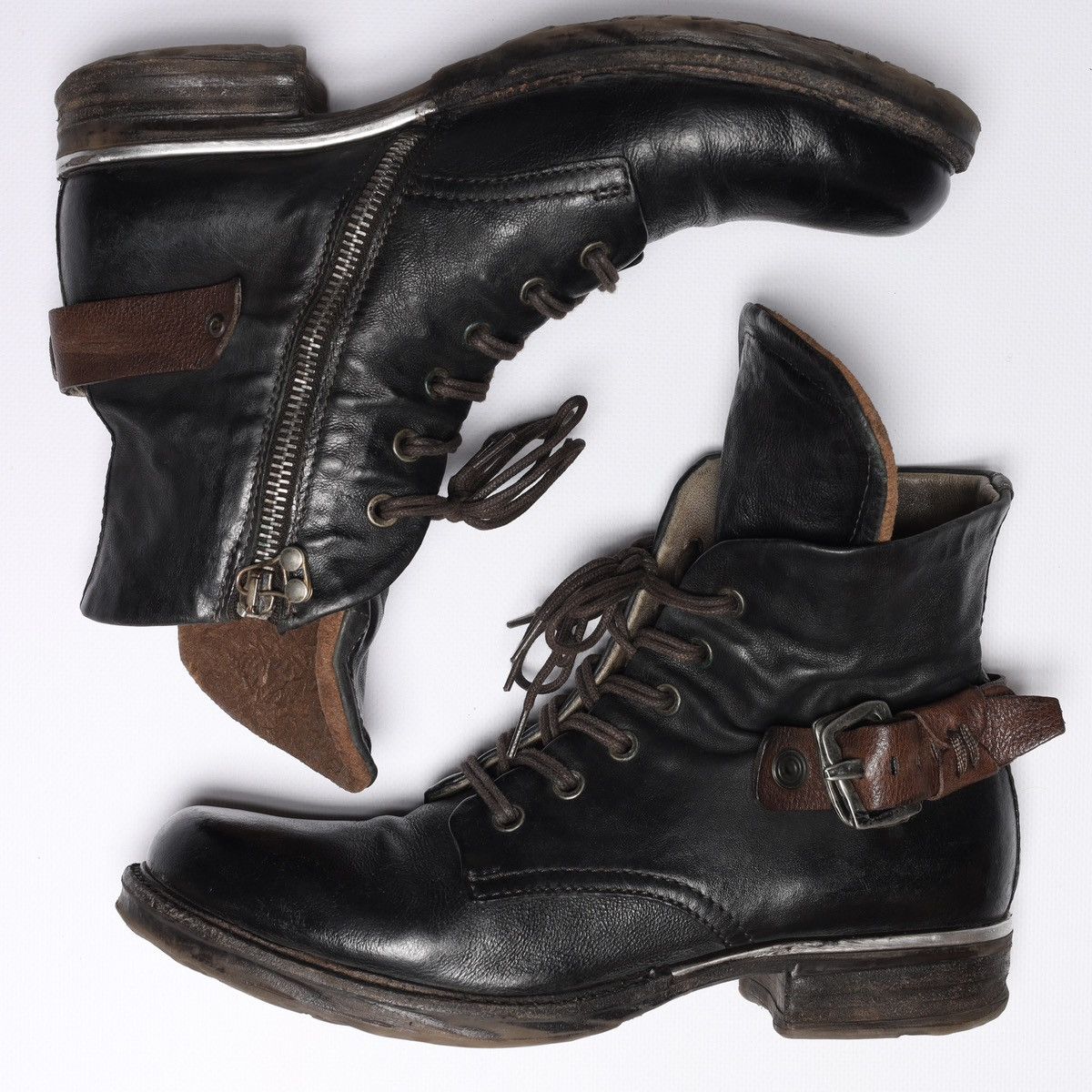 Airstep Biker Boots As98 Airstep Leather Ankle Boots Shoes As98