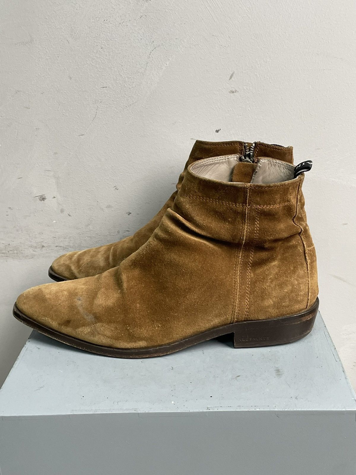 Allsaints Rare Gudi style All Saints suede zipper ankle leather boots Size US 10 / EU 43 - 8 Thumbnail