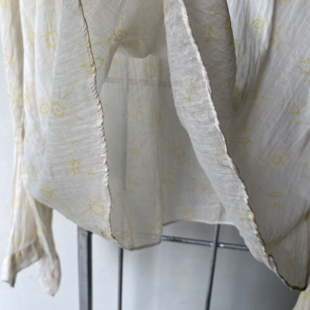 Marni M A R N I Light Yellow Flower Print Blouse Size M / US 6-8 / IT 42-44 - 5 Thumbnail