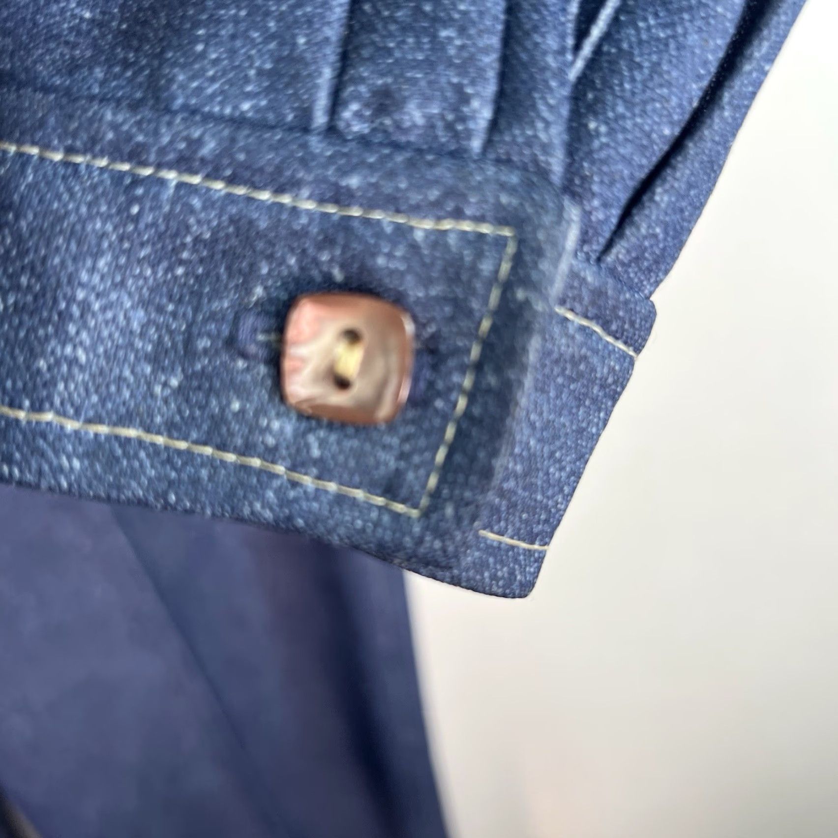 Vintage VTG Richtone Casual Button Up Pants Suit Women’s SZ 8 Blue Denim Look N Marcus Size 30" / US 8 / IT 44 - 4 Thumbnail