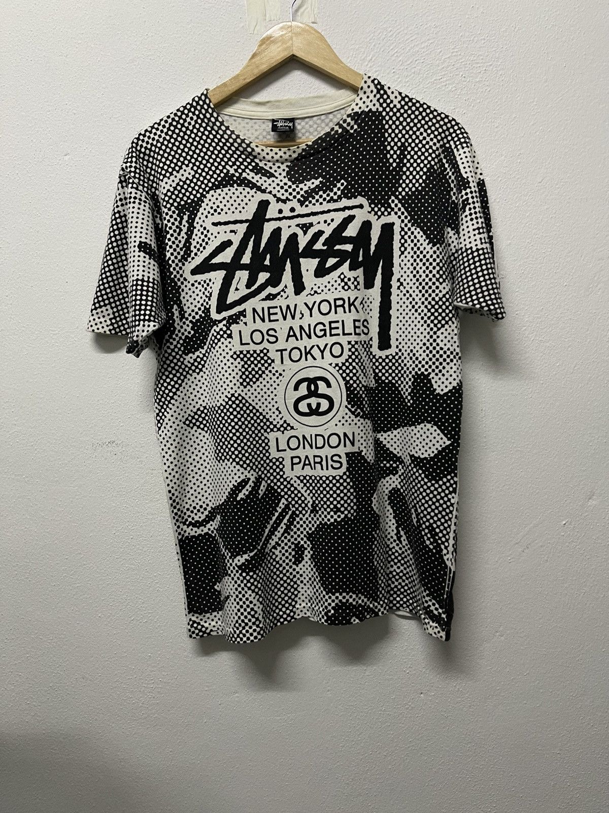 Stussy 2000s STUSSY WORLD TOUR FULLPRINT SHIRT RARE Size US M / EU 48-50 / 2 - 1 Thumbnail