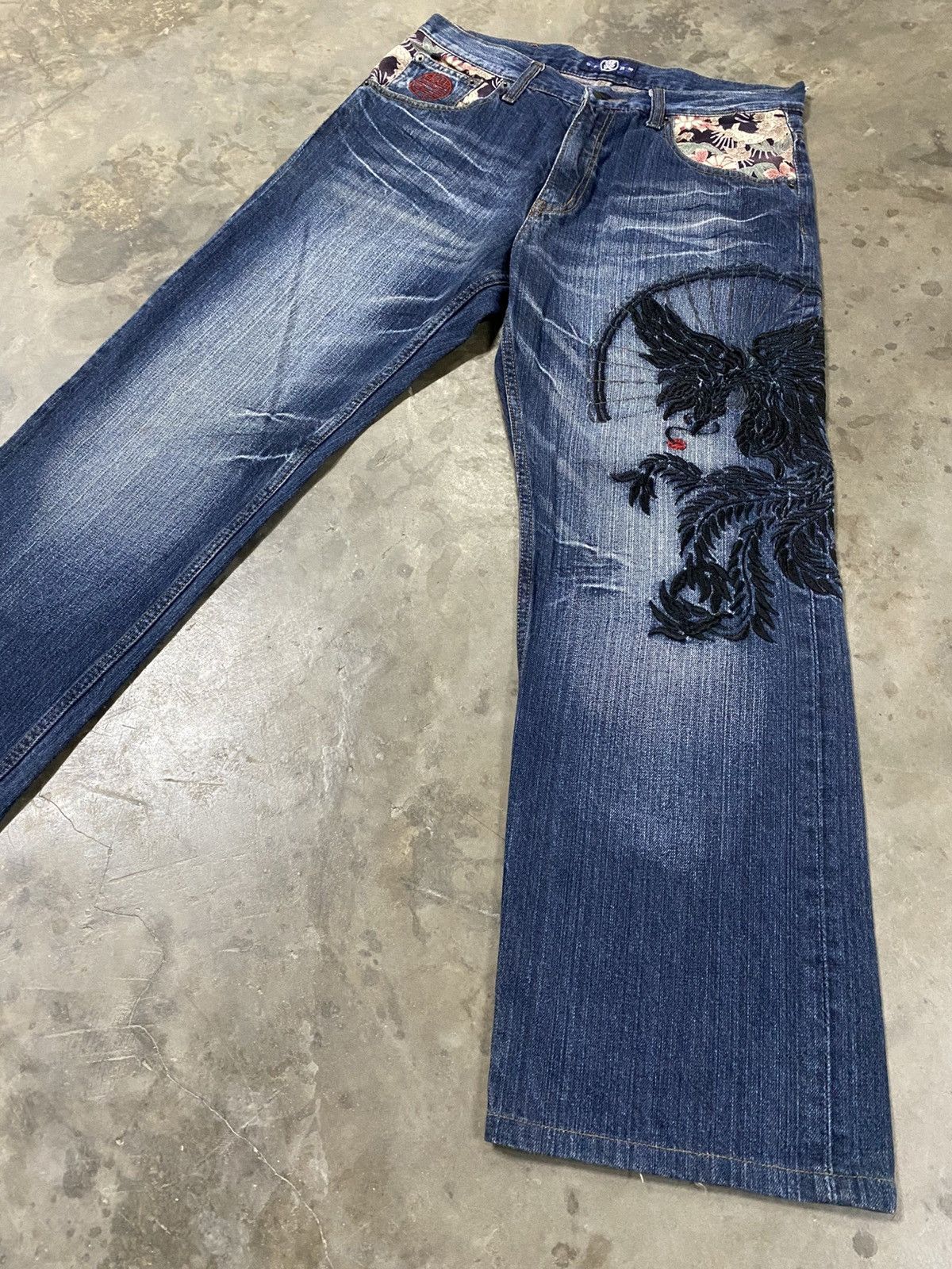 Hysteric Glamour × If Six Was Nine × Japanese Brand Japan Karakuri Embroidered Design Jeans @252 Size US 31 - 1 Thumbnail