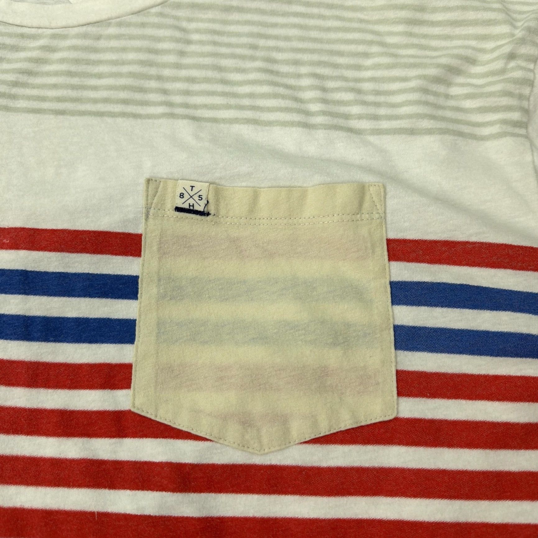 Tommy Hilfiger Vtg Tommy Hilfiger Shirt Mens 2XL White Red Blue Striped Pocket Tee Casual Y2K Size US XXL / EU 58 / 5 - 2 Thumbnail