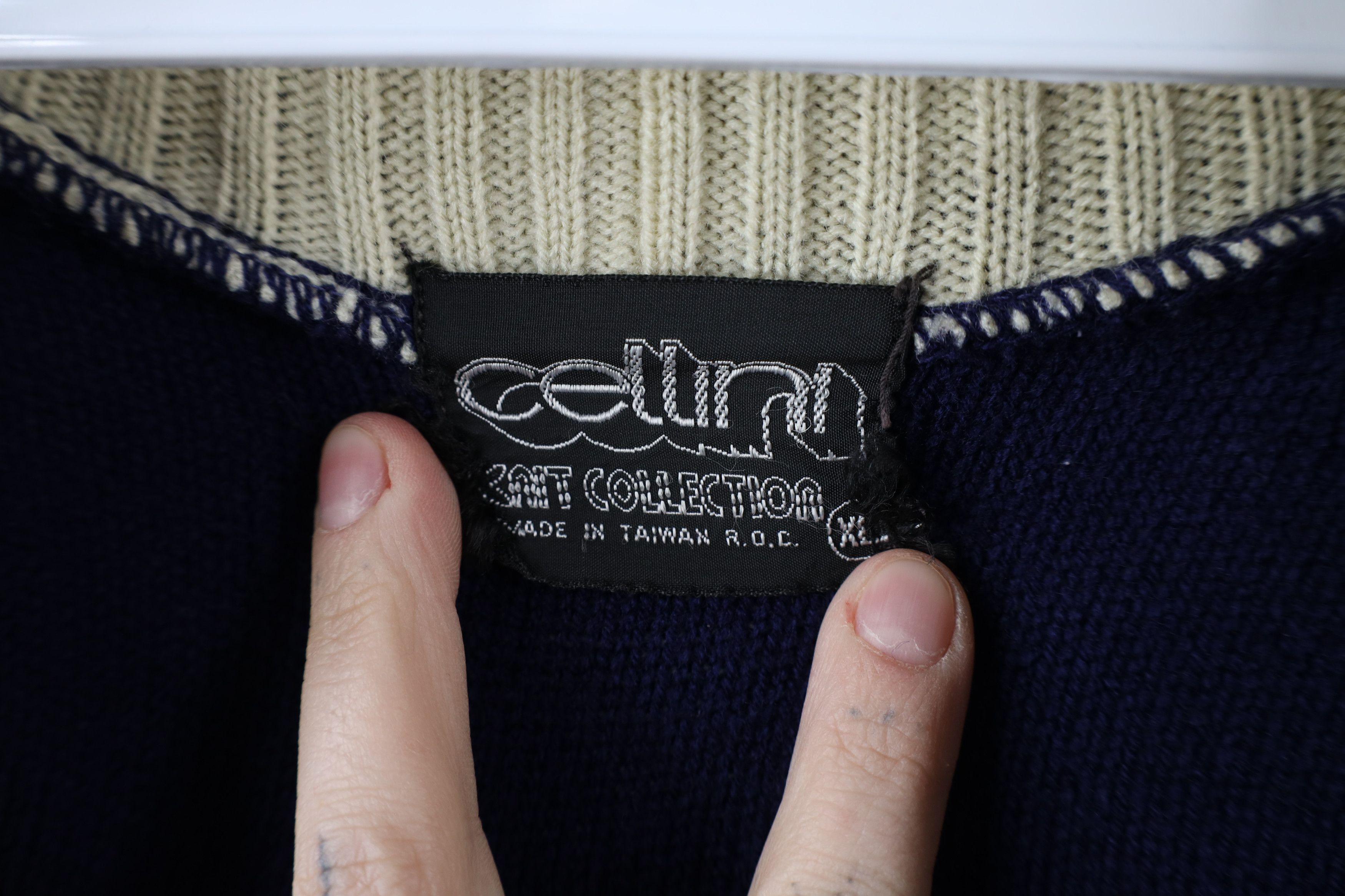 Vintage Vintage 70s Streetwear Striped Shawl Knit Cardigan Sweater Size US XL / EU 56 / 4 - 11 Thumbnail