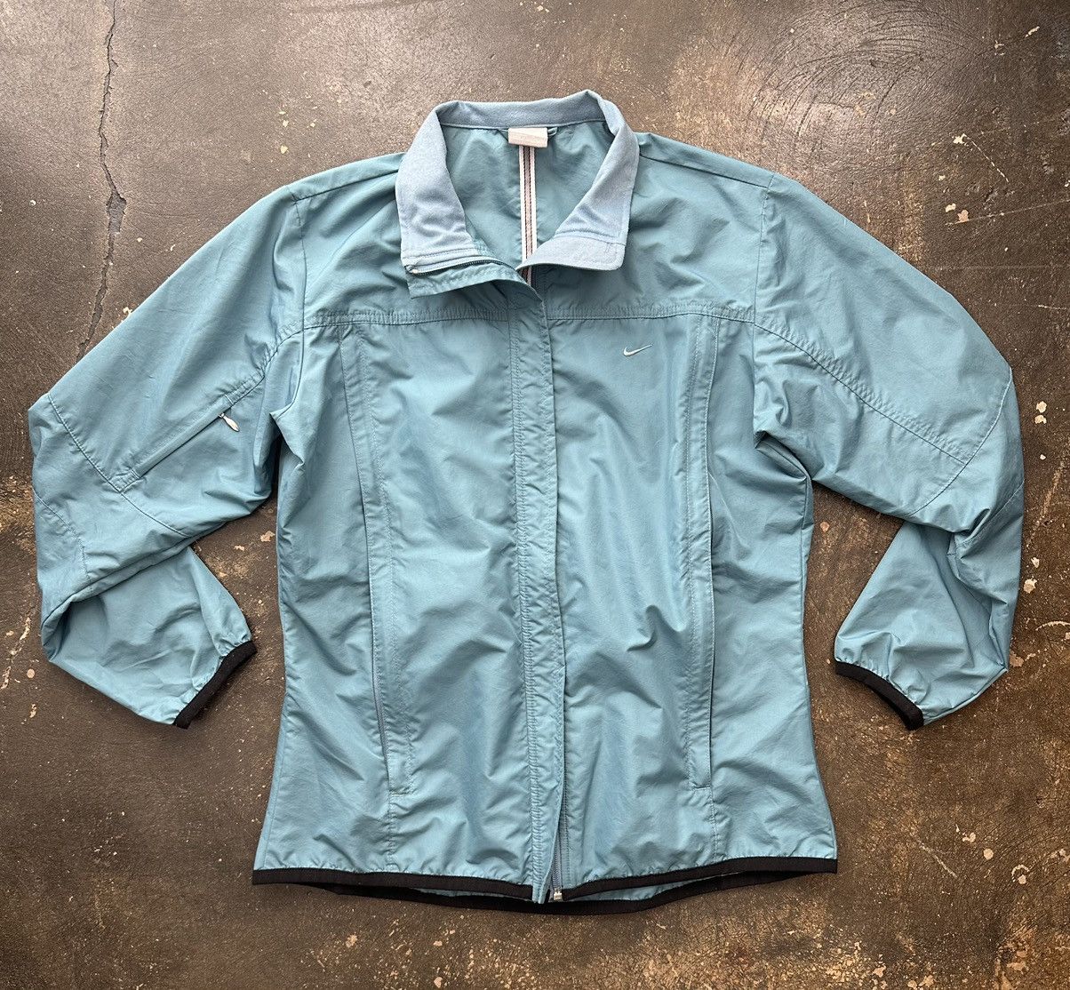 Nike × Vintage Vintage Women’s Nike Teal Rain Jacket Size S / US 4 / IT 40 - 1 Thumbnail