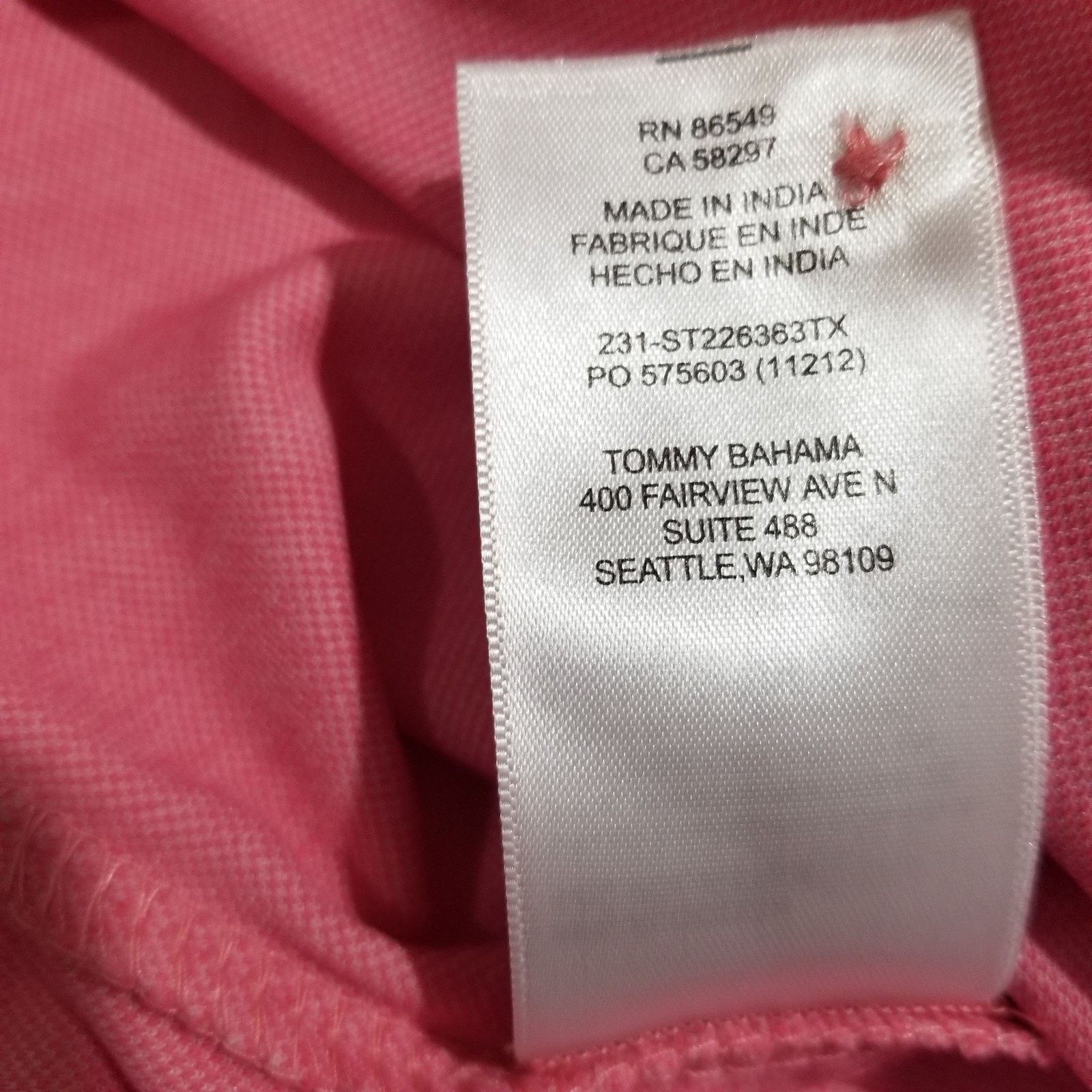 Tommy Bahama Tommy Bahama Polo Mens Large Golf Shirt Short Sleeve Pink Size US L / EU 52-54 / 3 - 7 Thumbnail