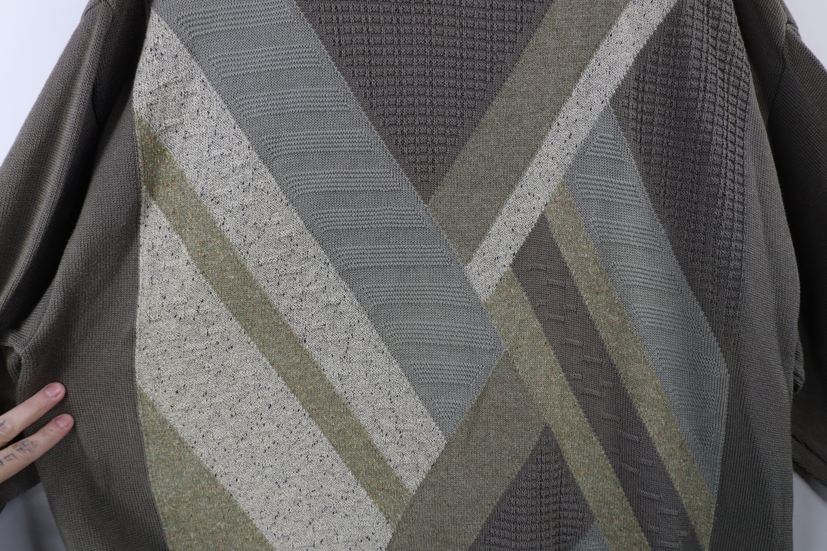 St. Croix × Vintage Vintage 90s St Croix Patchwork Cotton Knit Sweater USA Size US L / EU 52-54 / 3 - 5 Thumbnail