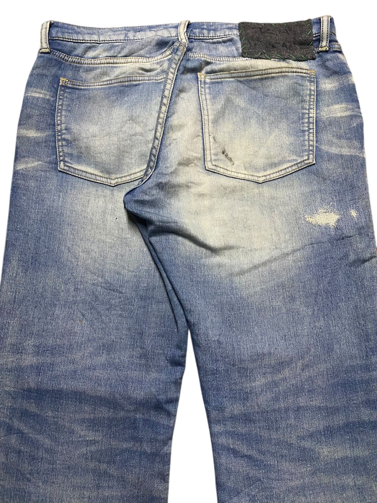 Japanese Brand Rare vintage RH Jeans navy & white denim straight leg jeans Size US 33 - 4 Thumbnail