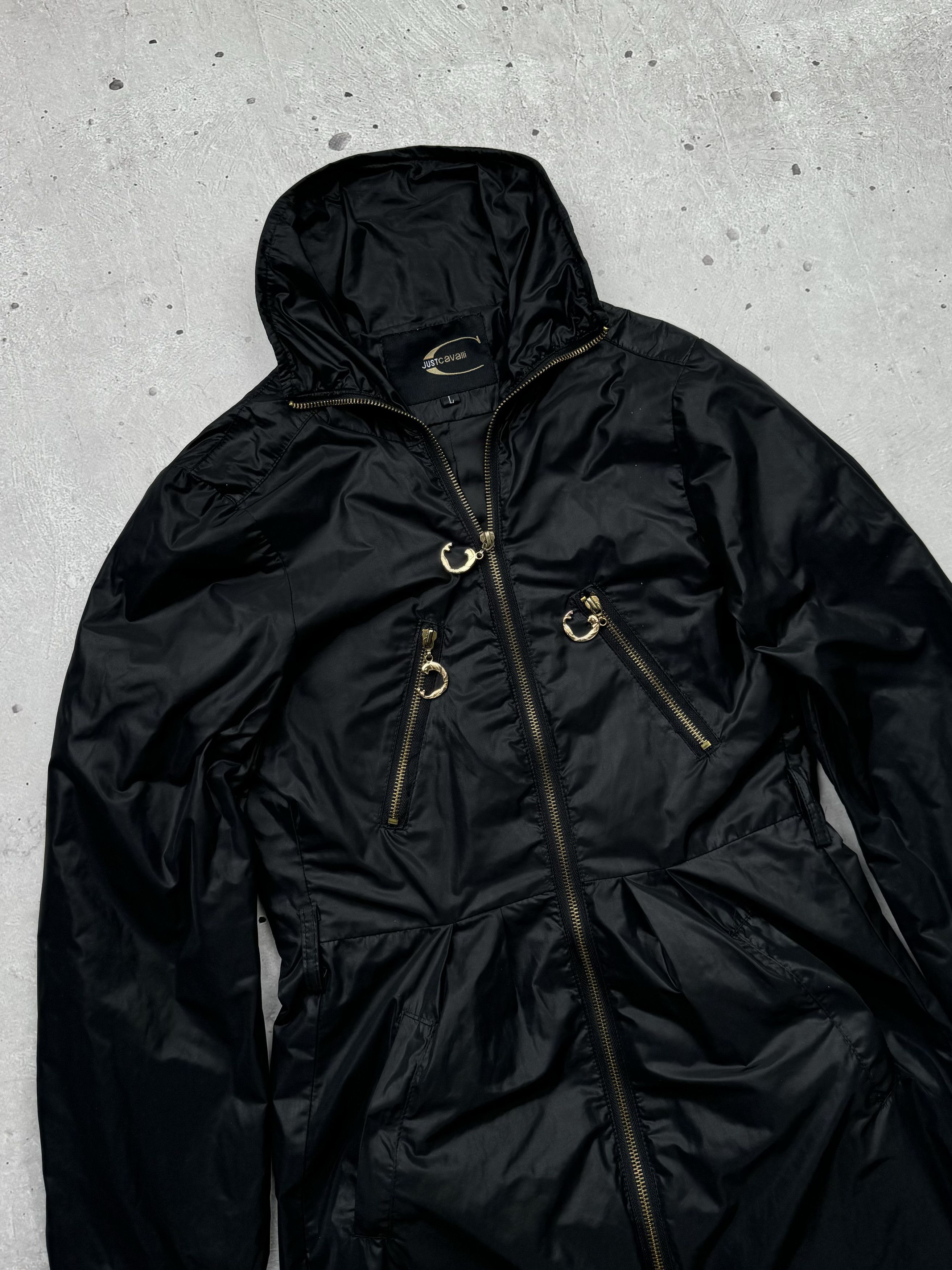 Just Cavalli × Roberto Cavalli × Vintage Just Cavalli Vintage Waxed Jacket Size L / US 10 / IT 46 - 2 Thumbnail
