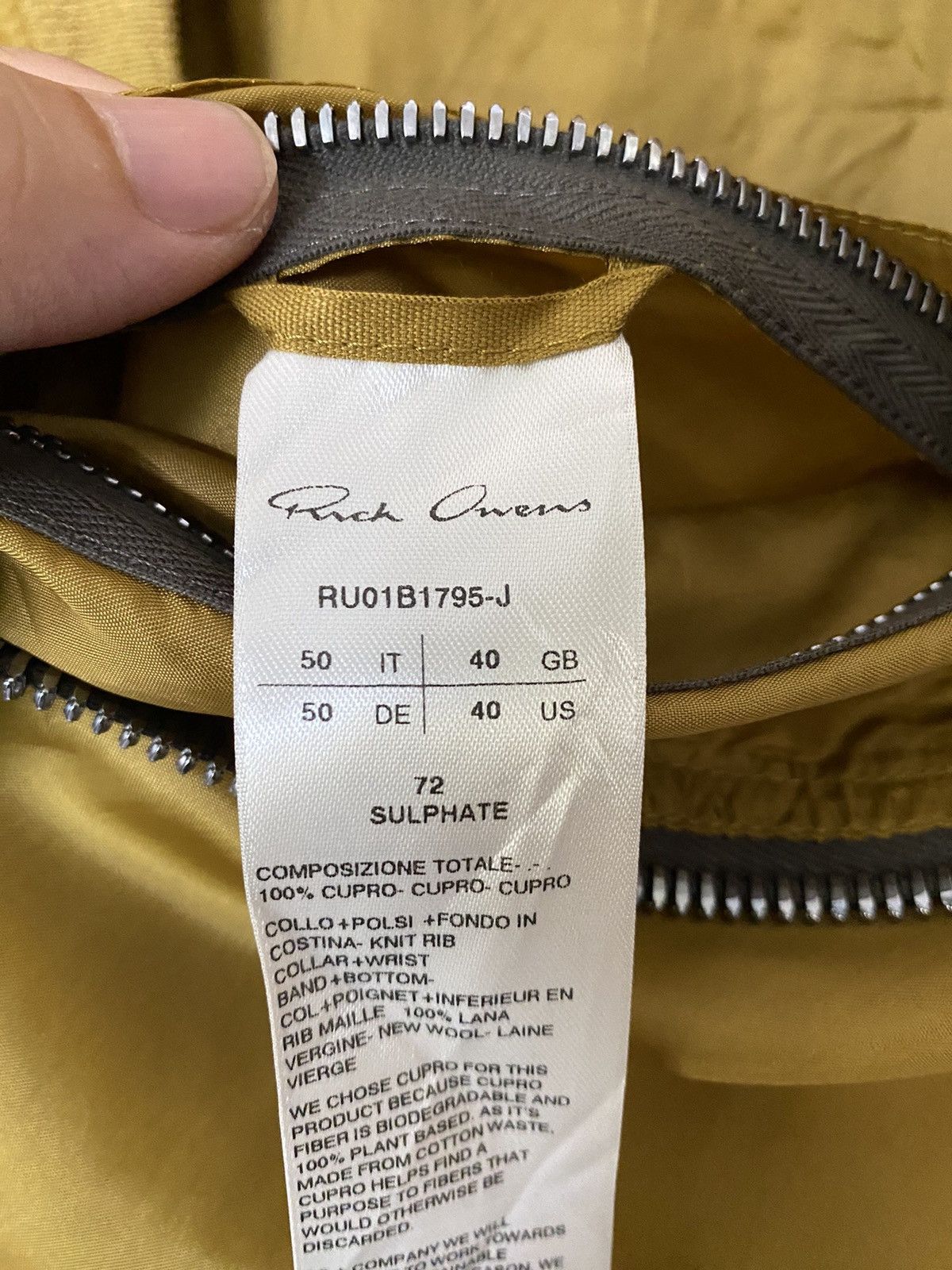 Rick Owens × Rick Owens Drkshdw Rick Owens 72 Sulphate oversize light bomber jacket Size US L / EU 52-54 / 3 - 18 Thumbnail