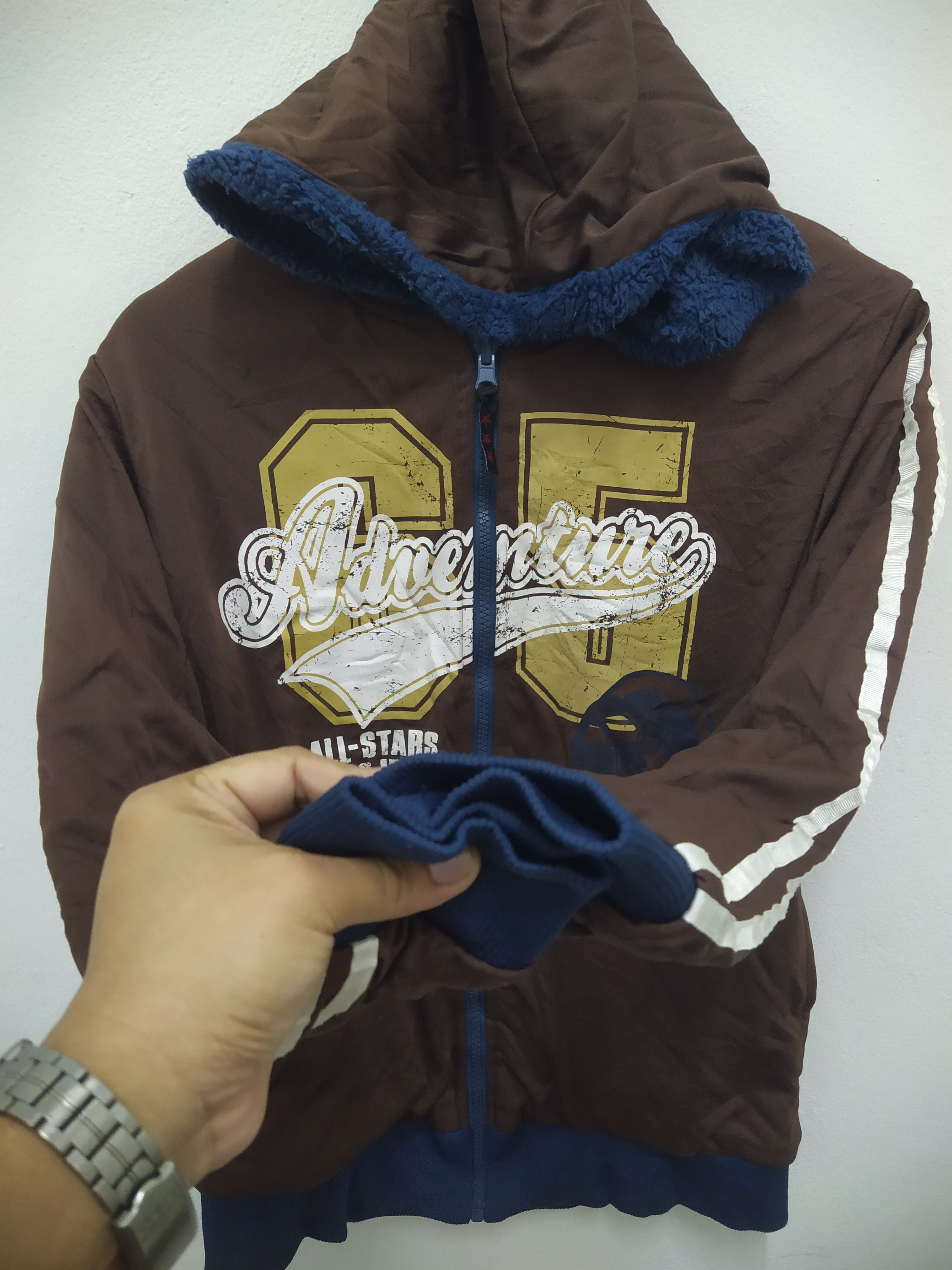 Pada & Mada zipped Fleece reversible hoodie