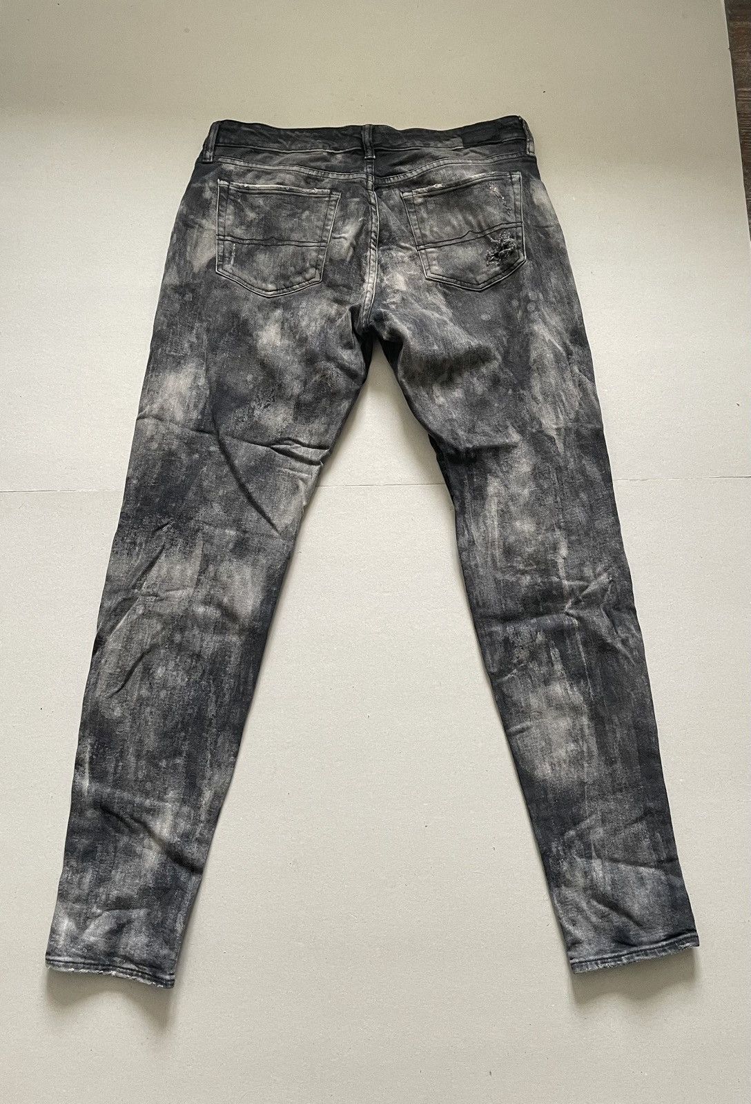 image of Denim And Supply Ralph Lauren x Distressed Denim Polo Ralph Laurent Jeans Skinny Denim Pants in Gre