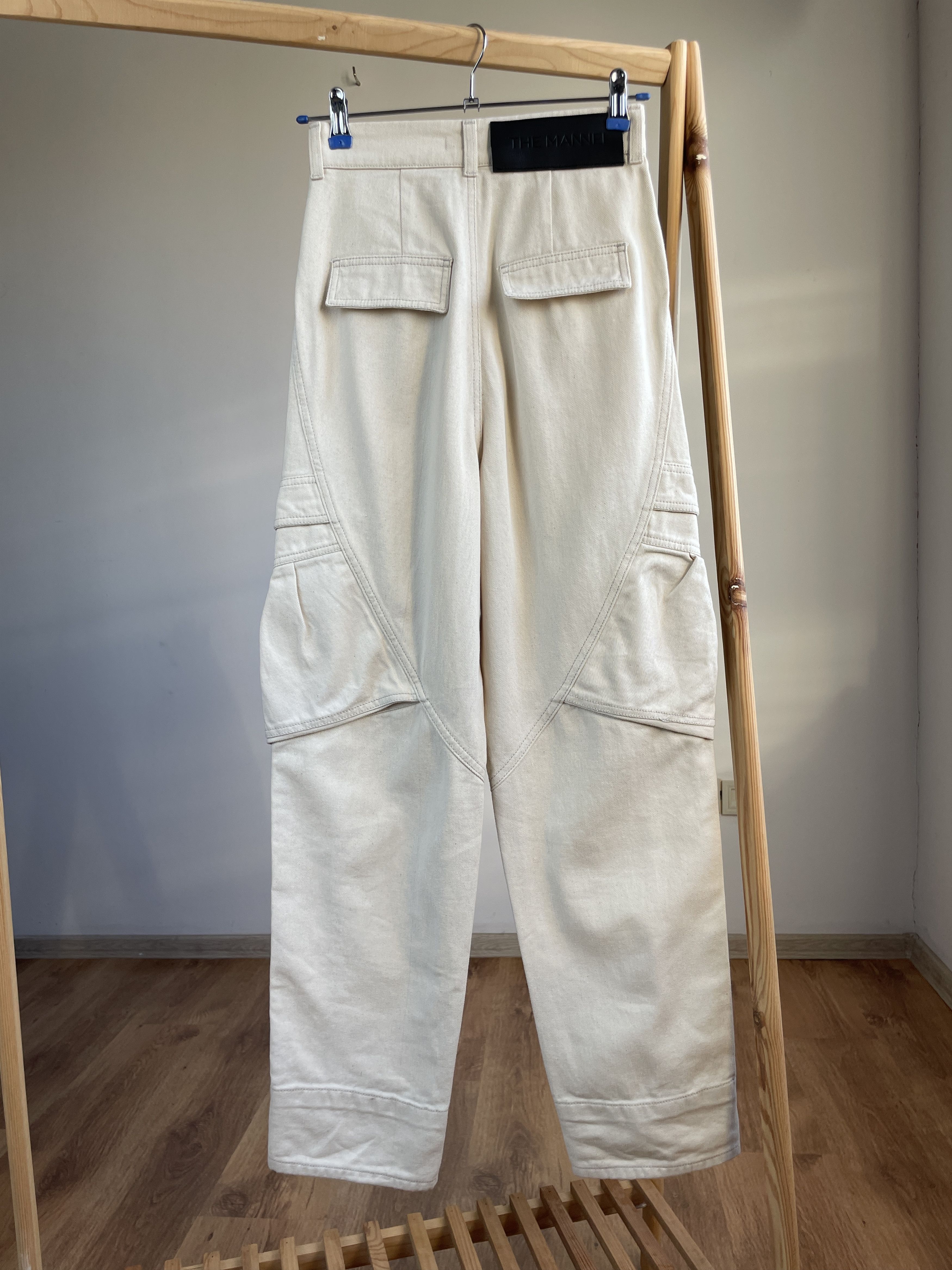 Other The Mannei Plana Ivory Womens Cargo Jeans Size US4/UK6/IT38 Size 27" / US 4 / IT 40 - 2 Thumbnail