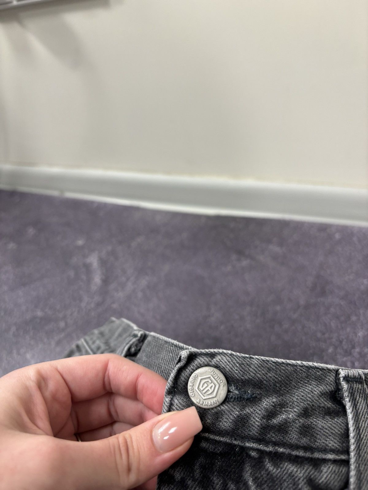 Armani Vintage Armani Jeans 90s Gray Luxury Denim Skinny Jeans Size US 28 / EU 44 - 15 Thumbnail