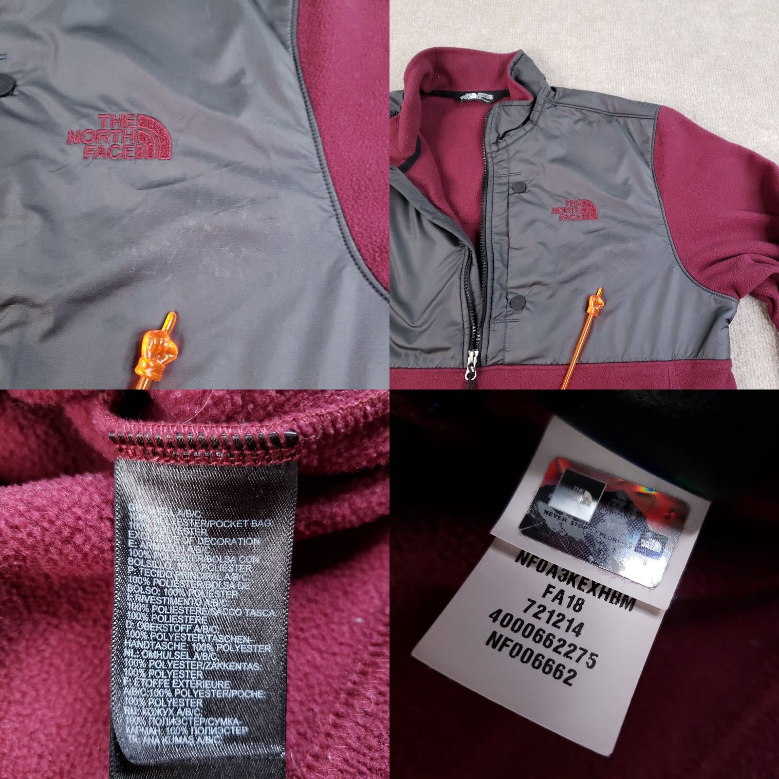The North Face The North Face Denali Jacket Mens Large Gray Red Polartec Fleece 1/4 Zip Outdoors Size US L / EU 52-54 / 3 - 8 Thumbnail