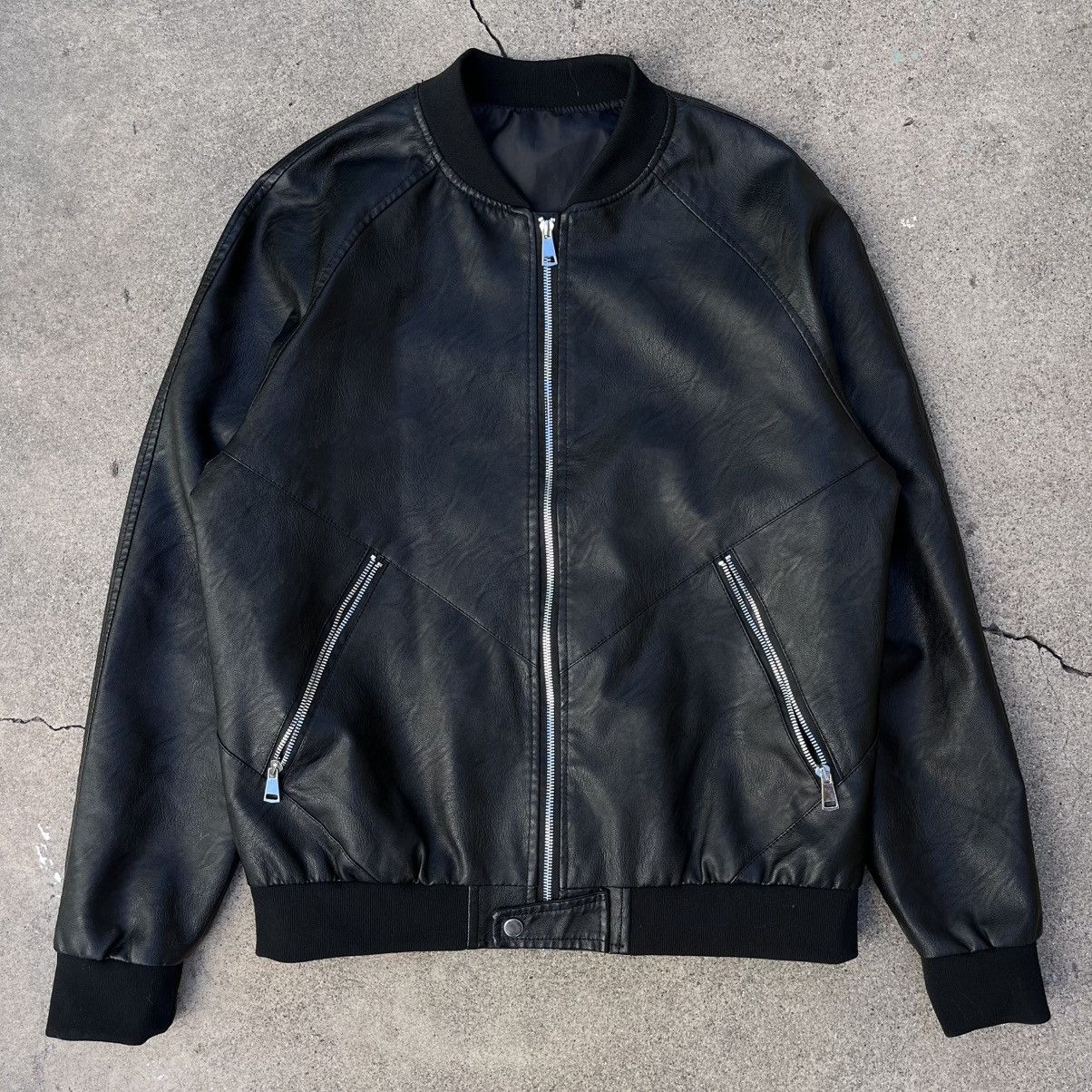 Japanese Brand Faux Leather Bomber Size US L / EU 52-54 / 3 - 1 Thumbnail