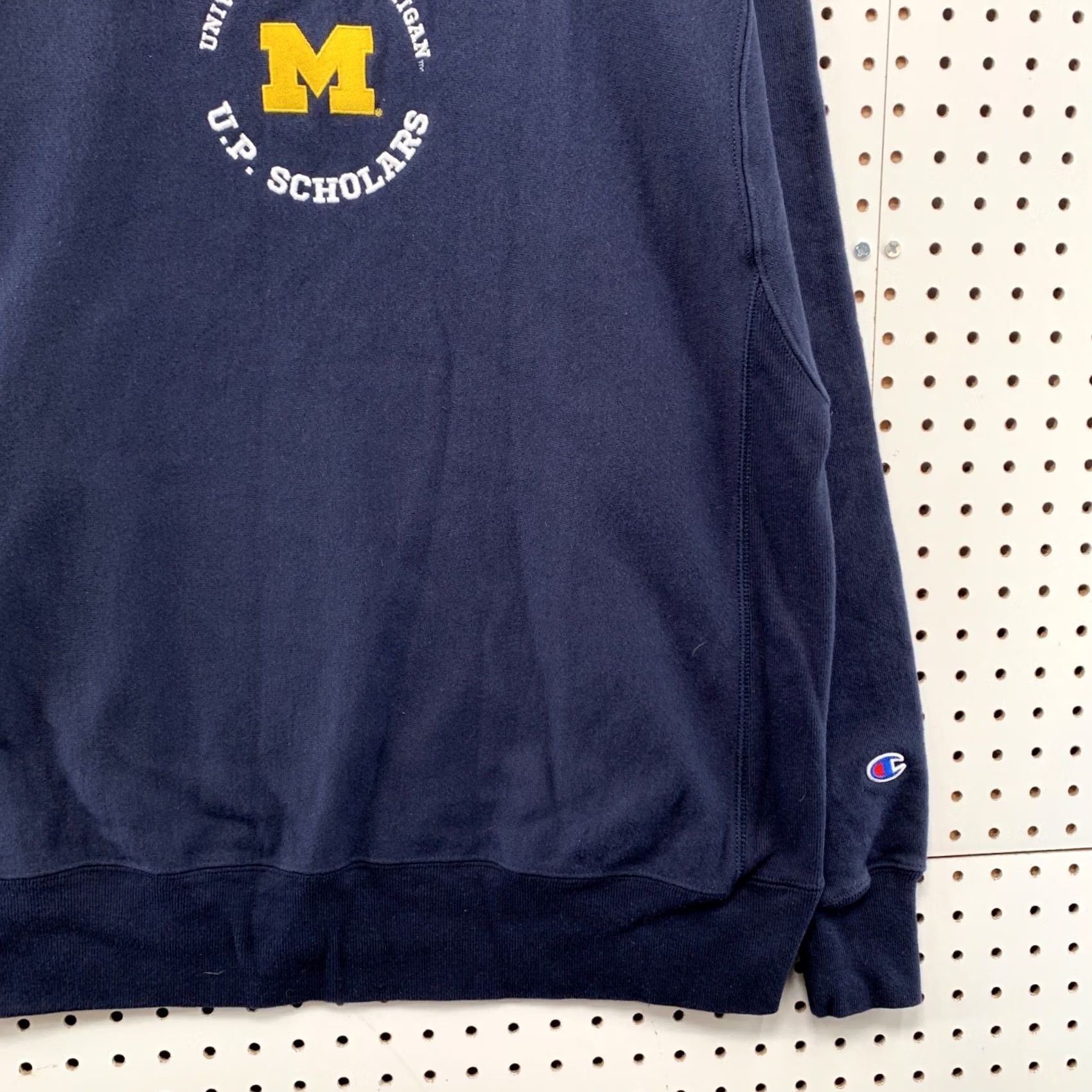 Champion Michigan UP Scholars Crewneck Sweatshirt Mens Large Blue Reverse Weave 23x28 Size US L / EU 52-54 / 3 - 6 Thumbnail