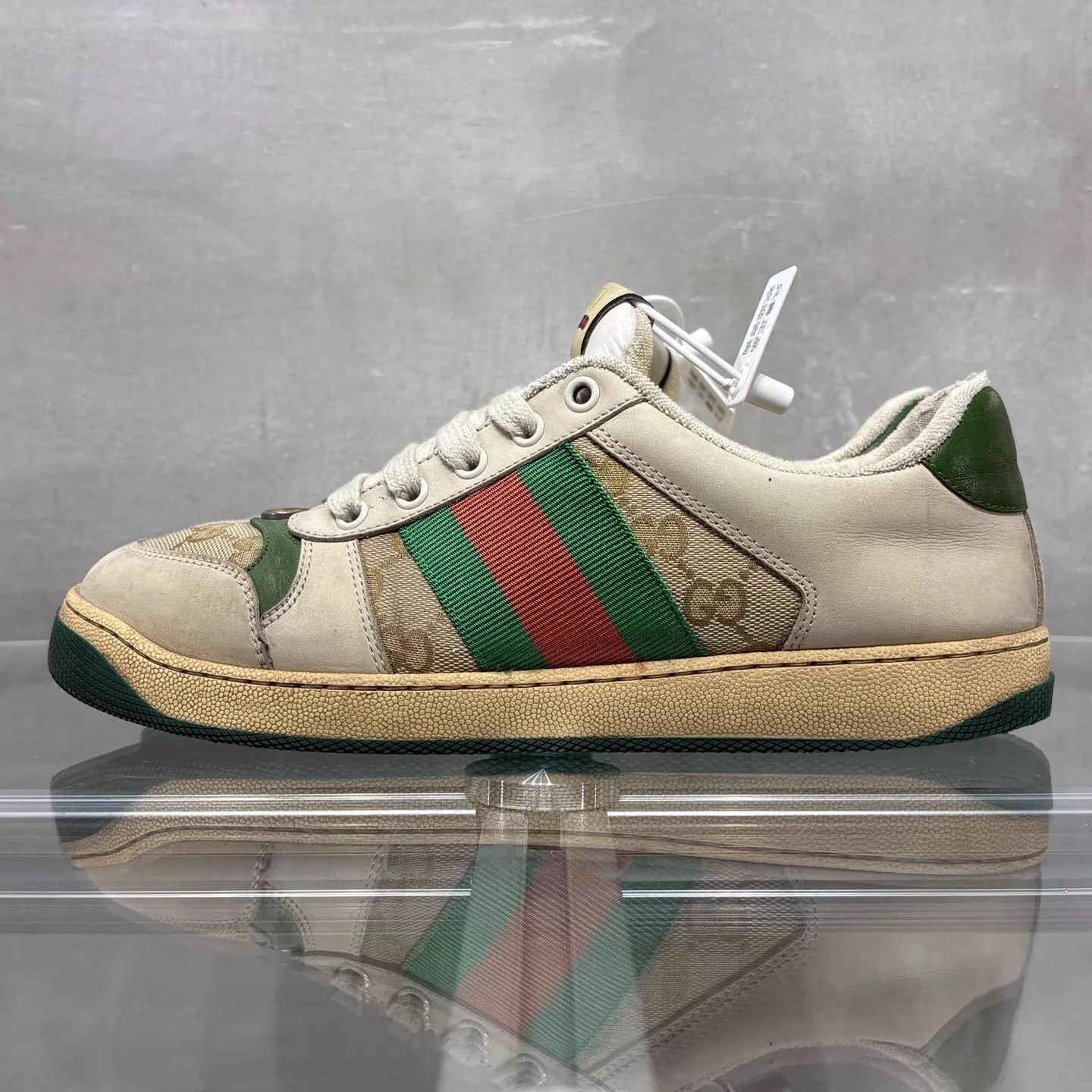 Gucci Gucci Green Dirty Sneakers UK5/39 YH24757 Size US 6 / EU 39 - 3 Thumbnail