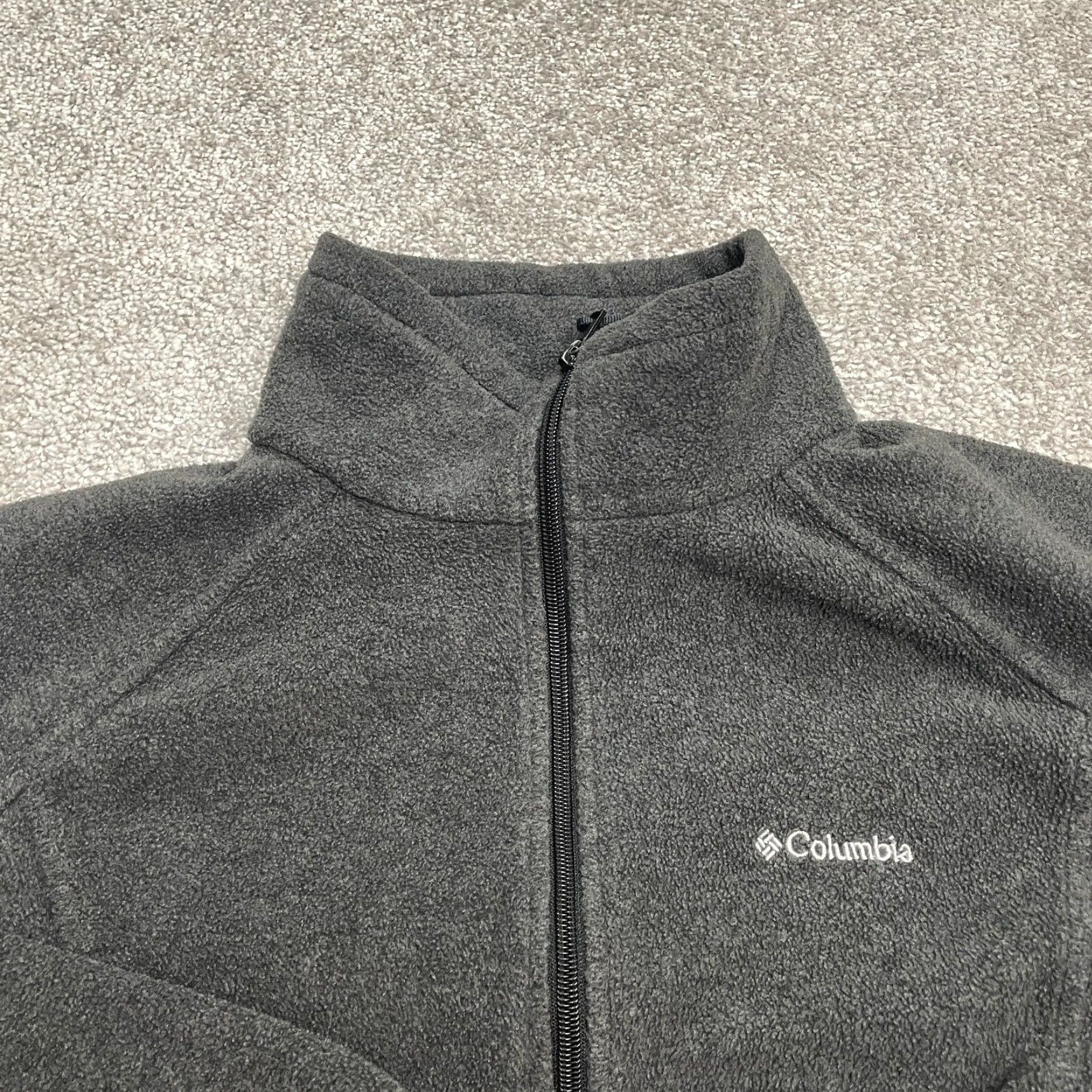 Vintage Columbia Benton Springs Fleece Jacket Womens XL Gray Full Zip Pockets Outdoor Jacket Size XL / US 12-14 / IT 48-50 - 3 Thumbnail
