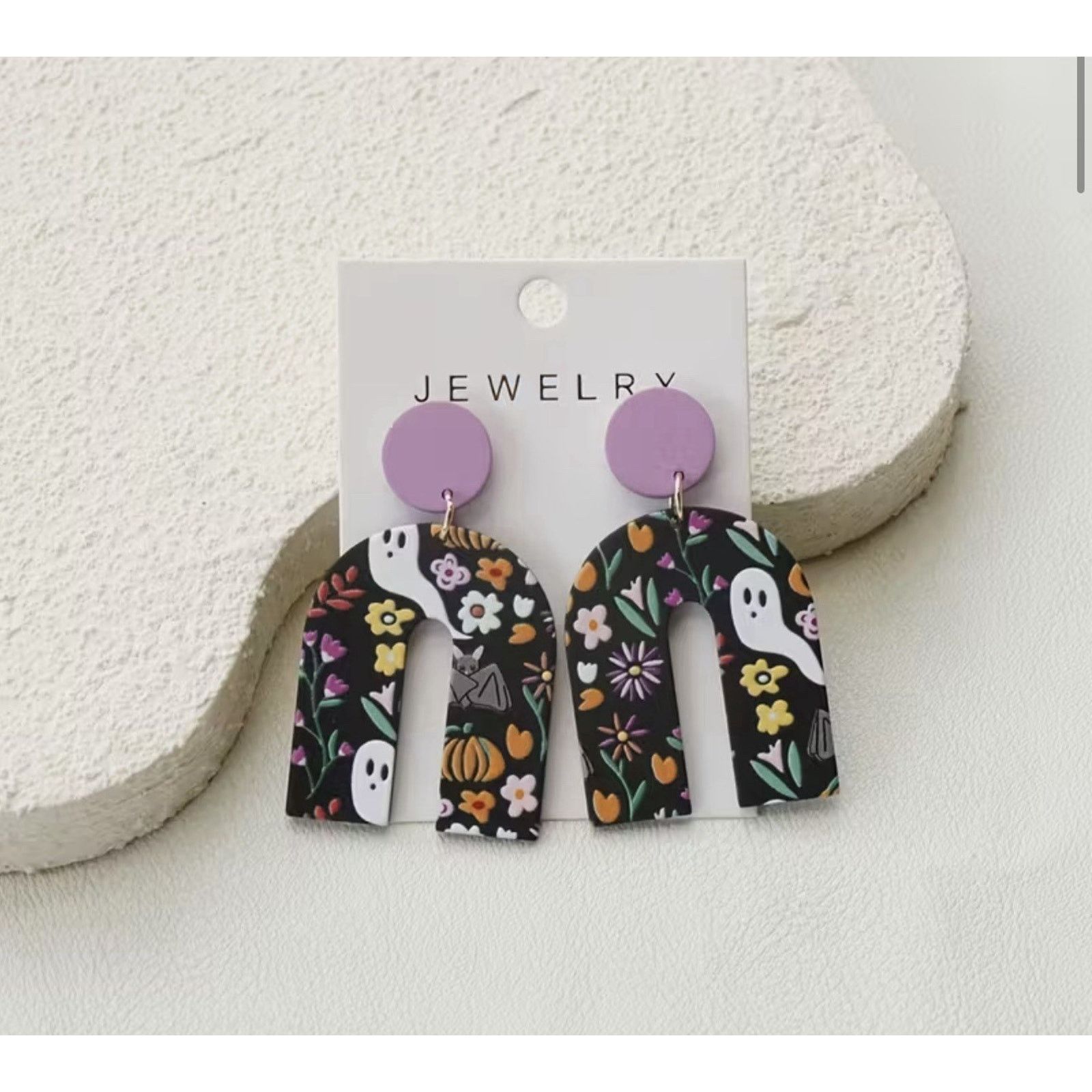 Other U Shape Purple Colorful Halloween Acrylic Dangle Earring NEW Size ONE SIZE - 1 Thumbnail