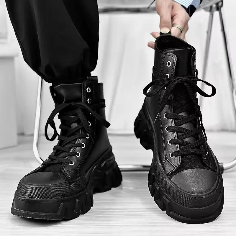 Other Gothic Punk Motorcycle PU Leather Sneakers Boots Size US 9 / EU 42 - 5 Thumbnail