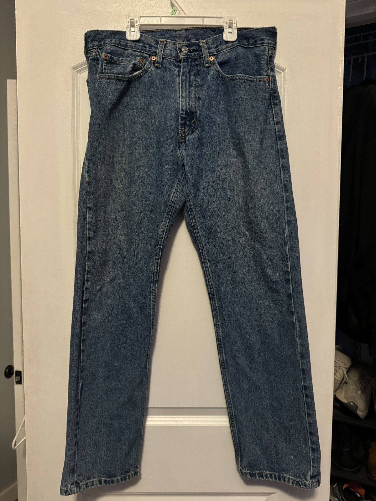 Levi's Levi’s 505 Medium Wash Blue Jeans Size US 34 / EU 50 - 1 Thumbnail