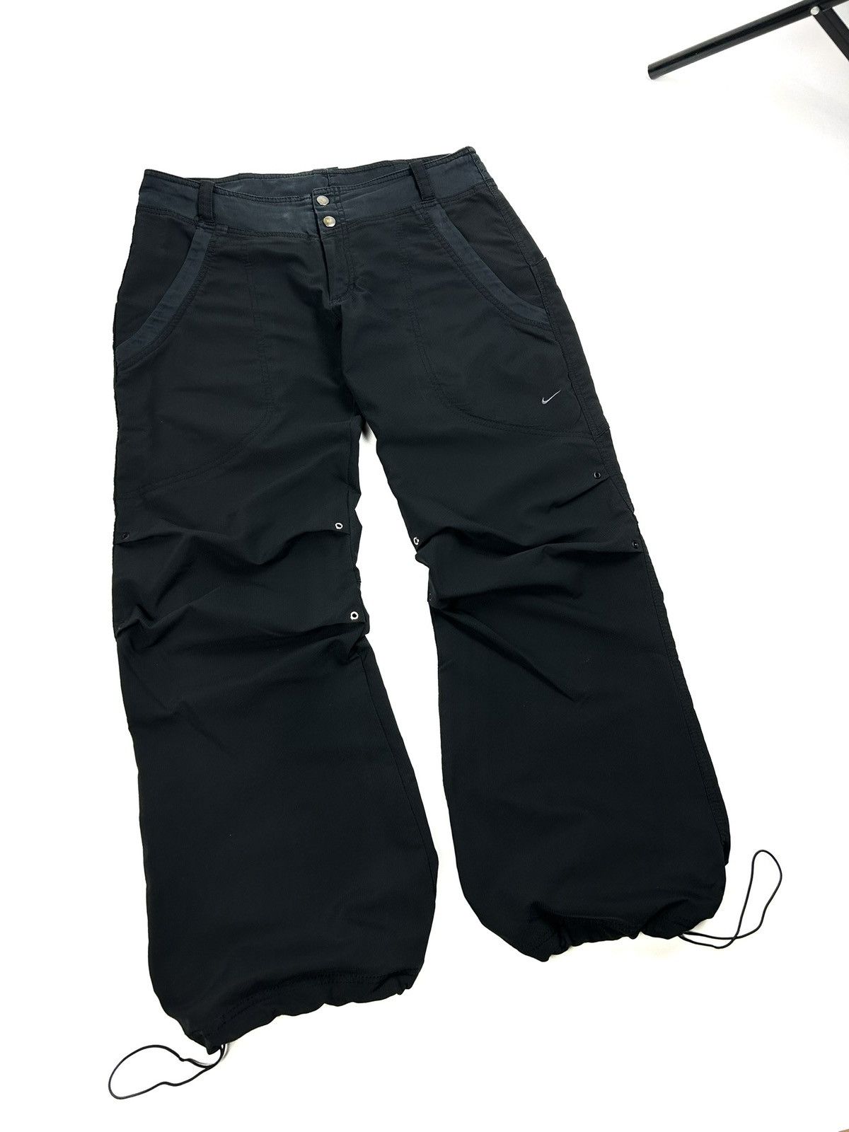 Nike Vintage Y2K Nike Baggy Fit Track Pants Nylon Black Women's M Size 30" / US 8 / IT 44 - 3 Thumbnail