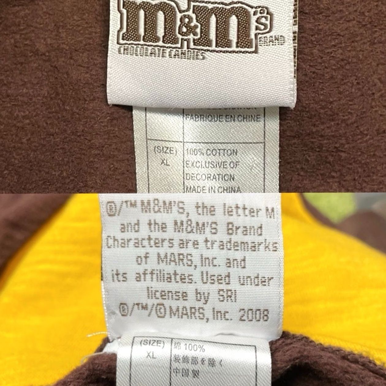 Vintage VTG M&M's Hooded Sweatshirt Unisex Adults Brown Embroidered Zip Y2K 2008 XL Hoodie Oversized Full Zip Size XL / US 12-14 / IT 48-50 - 5 Thumbnail