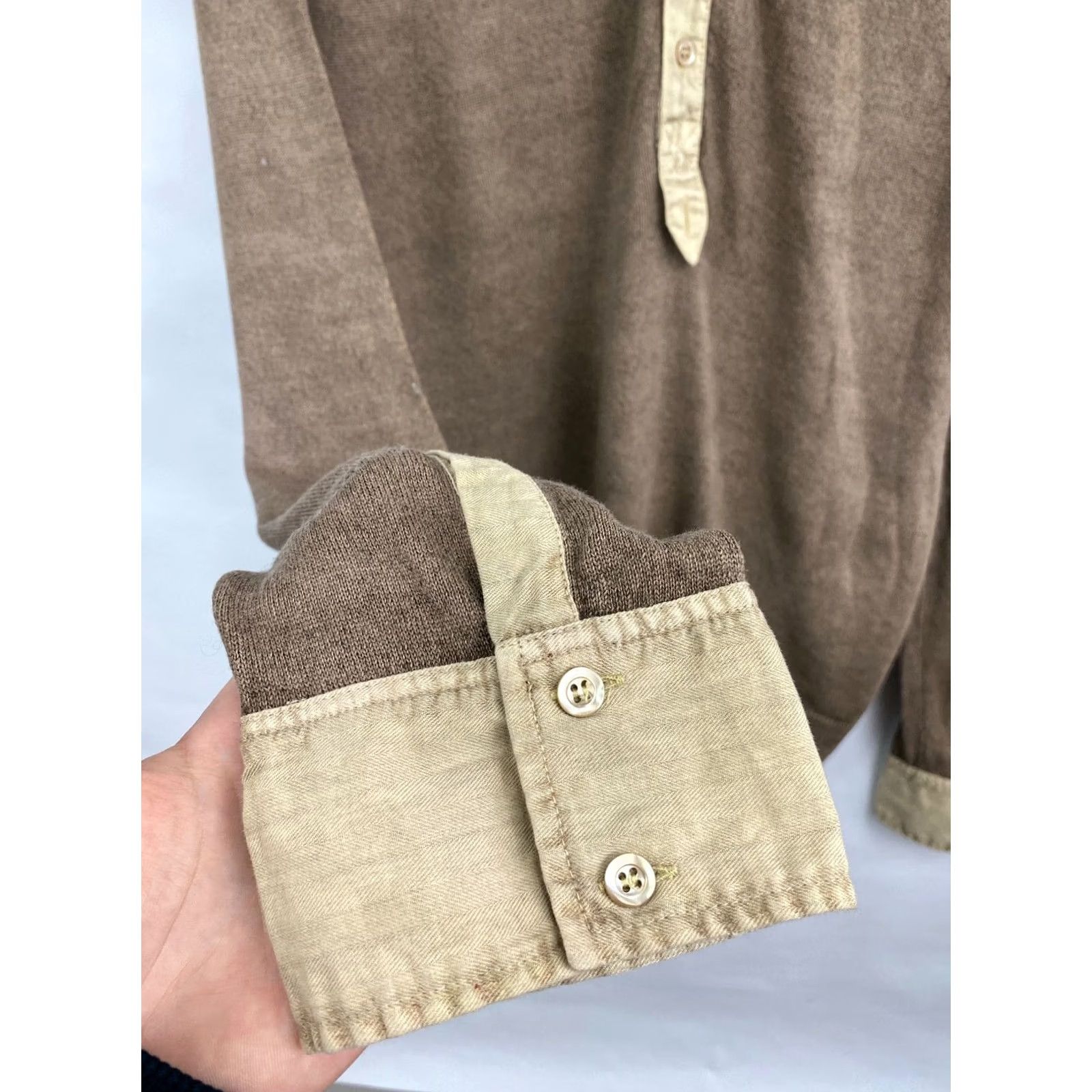 Neil Barrett Neil Barrett Pura Lana Vergine Merino Sweaters Made in Italy L Pullover Mens Brown Size L Size US L / EU 52-54 / 3 - 6 Thumbnail