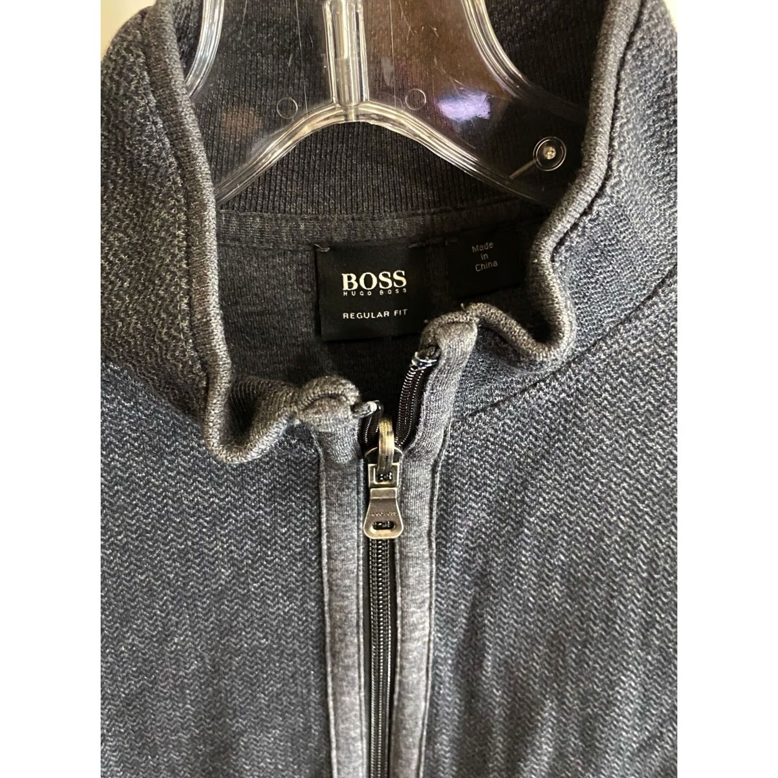 Hugo Boss Hugo Boss Sweater Men Large L Gray Zippered Track Length 27.5 Size US L / EU 52-54 / 3 - 6 Thumbnail