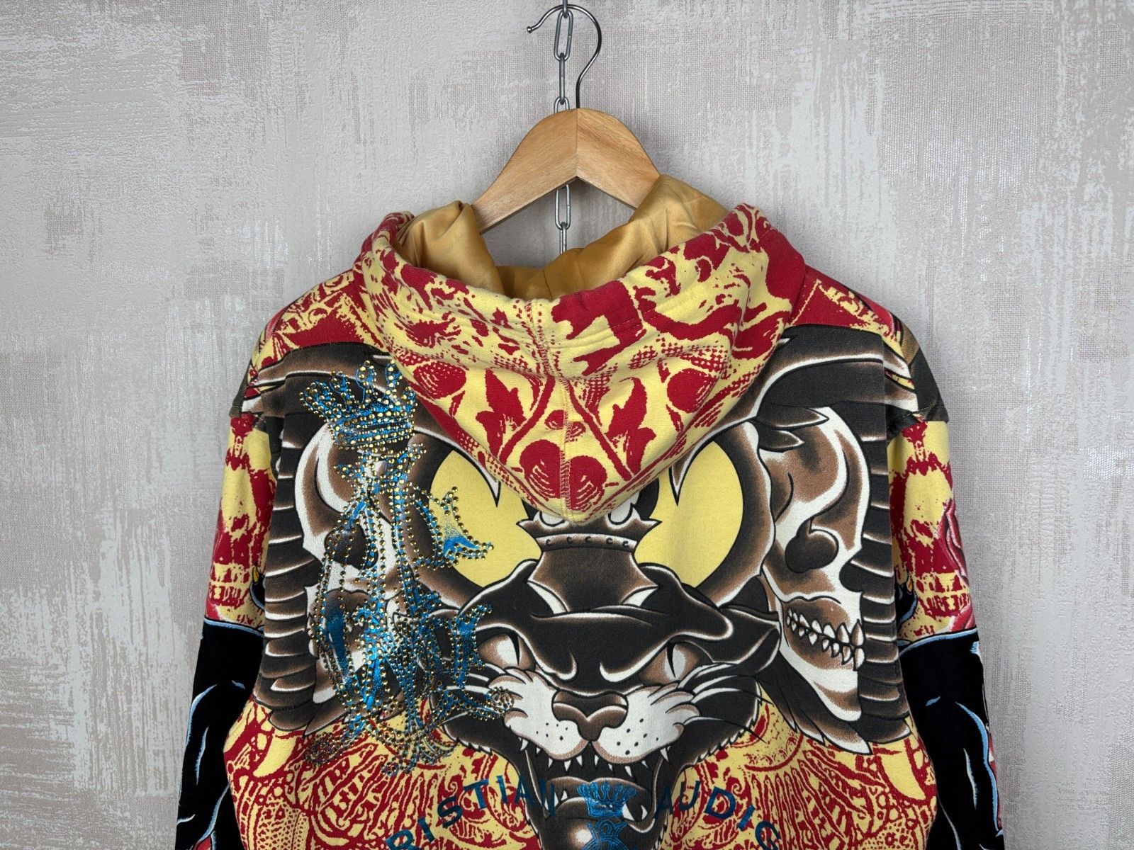 Christian Audigier Vintage Christian Audigier Over Print Zip Hoodie Ed Hardy Size US S / EU 44-46 / 1 - 19 Thumbnail
