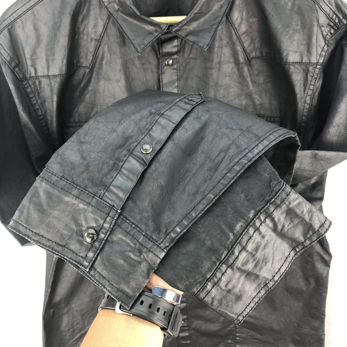 Divided Divided Button Up Wax Denim Shirts Size US L / EU 52-54 / 3 - 9 Thumbnail