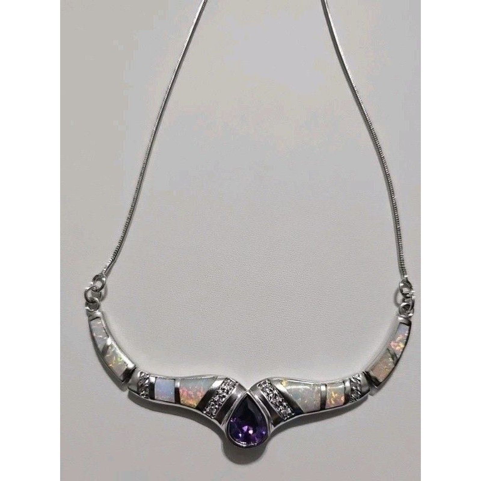 Other Silver Rat Tail Purple Stone Choker Multistone Size ONE SIZE - 1 Thumbnail