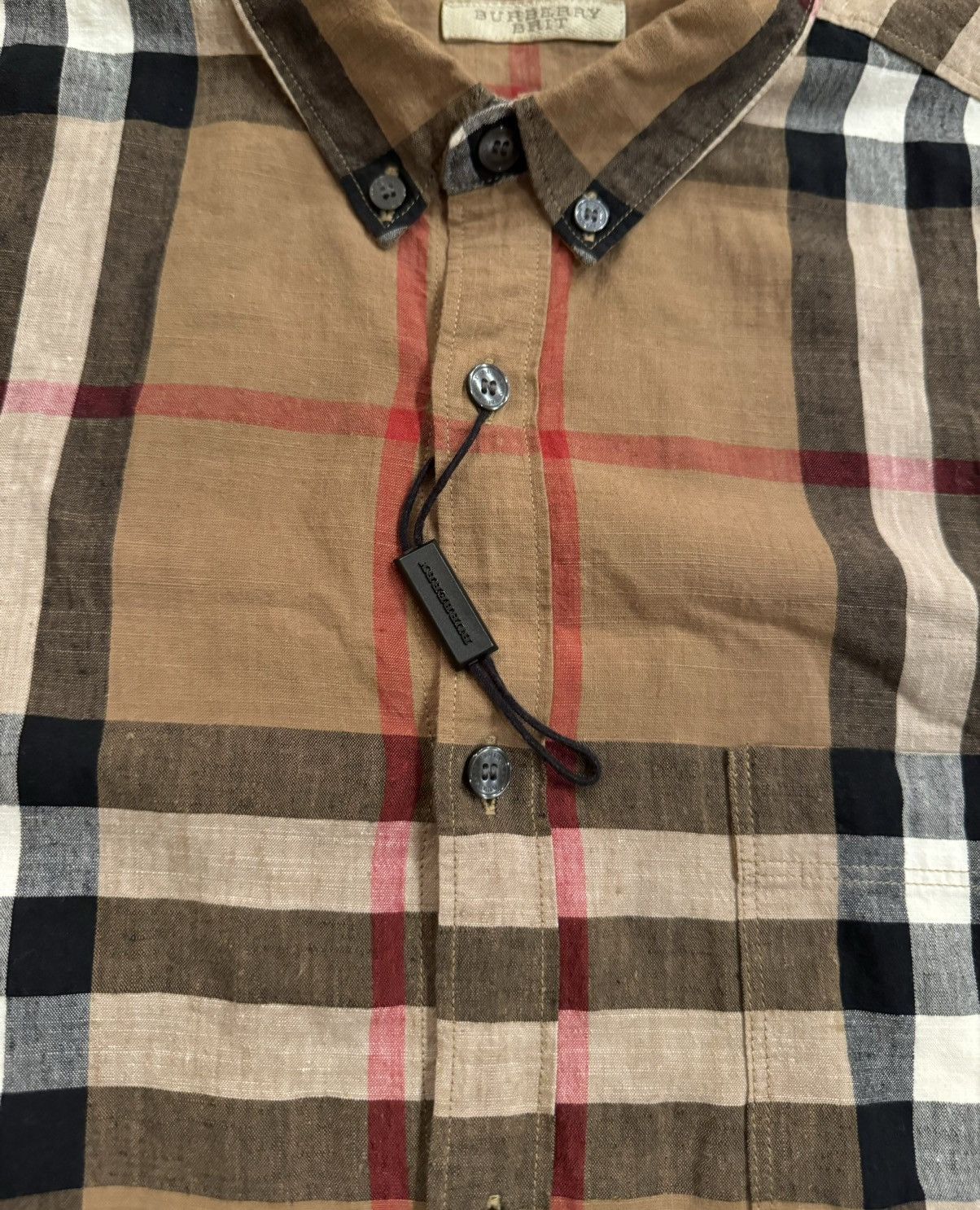 Burberry 🔥Burberry Brit Nova Check Linen Shirt/Nova Check Polo Shirt Size US M / EU 48-50 / 2 - 11 Thumbnail