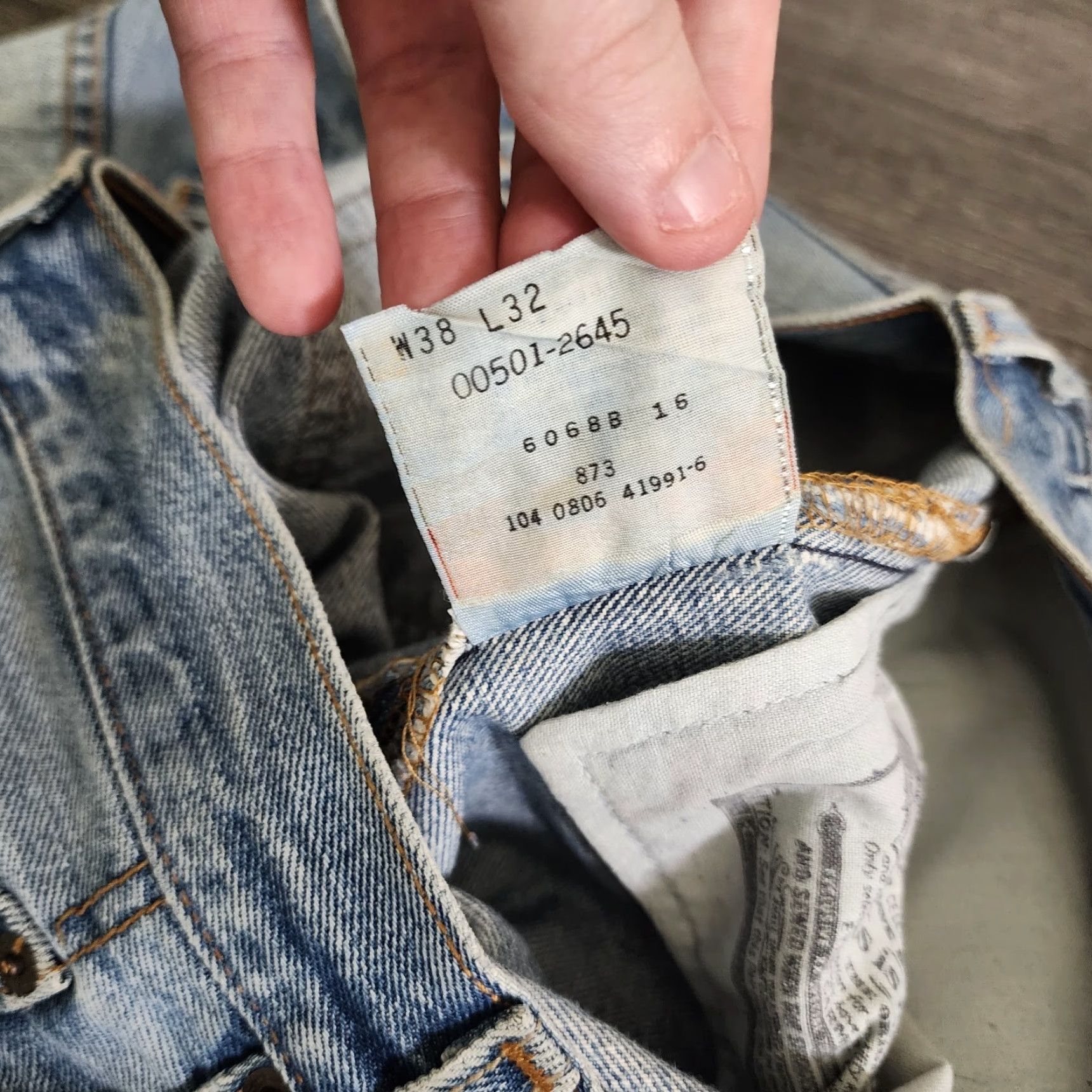 Levi's VINTAGE Levi's 501 Jeans Men 38x32 Distressed Blue Fade Whiskering 00501-2645 WPL 423 Size ONE SIZE - 5 Thumbnail