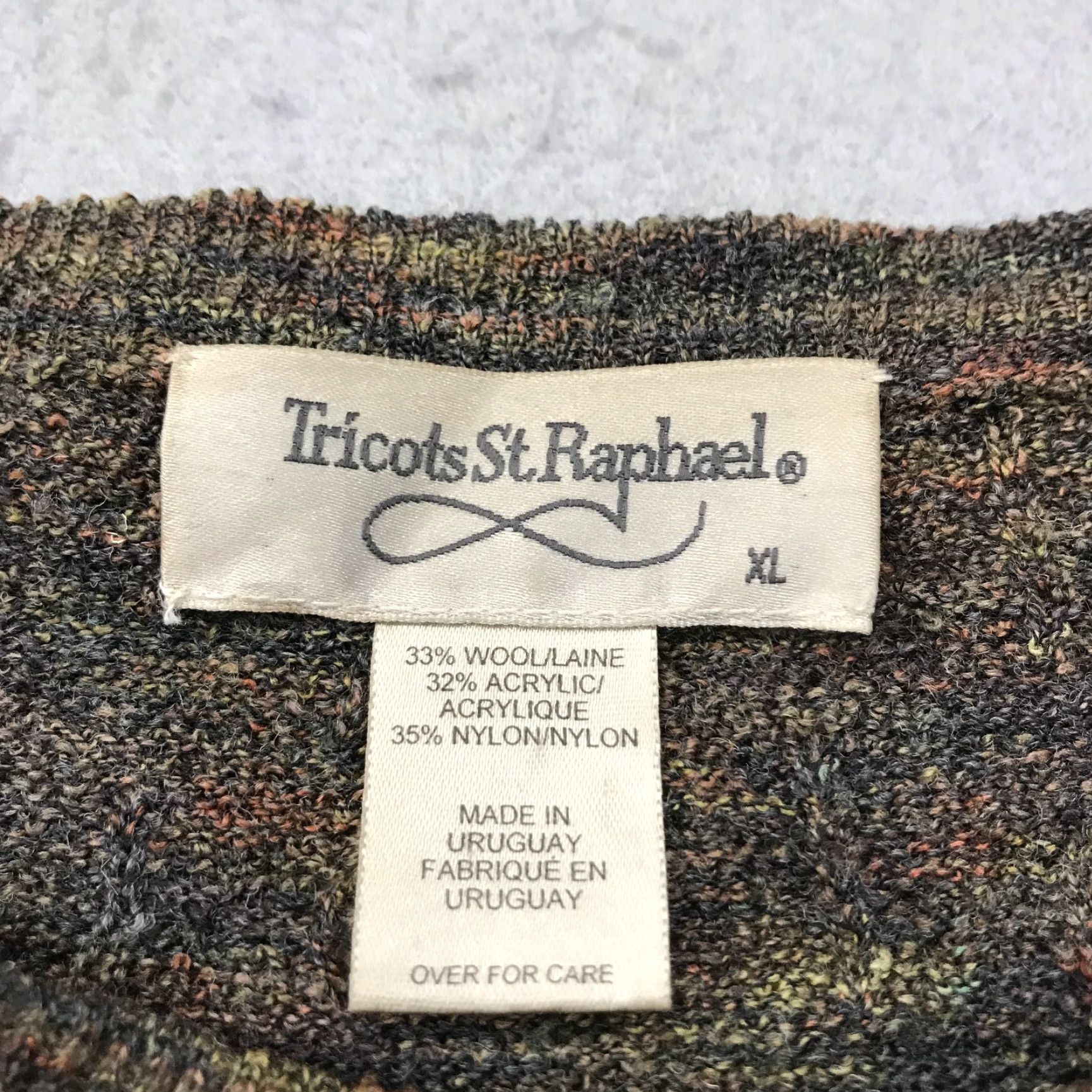 Vintage VINTAGE Tricots St Raphael Sweater Mens XL Brown Abstract Grandpa Knit Crewneck Clothing 90s Pullover Winter Mens Size US XL / EU 56 / 4 - 3 Thumbnail