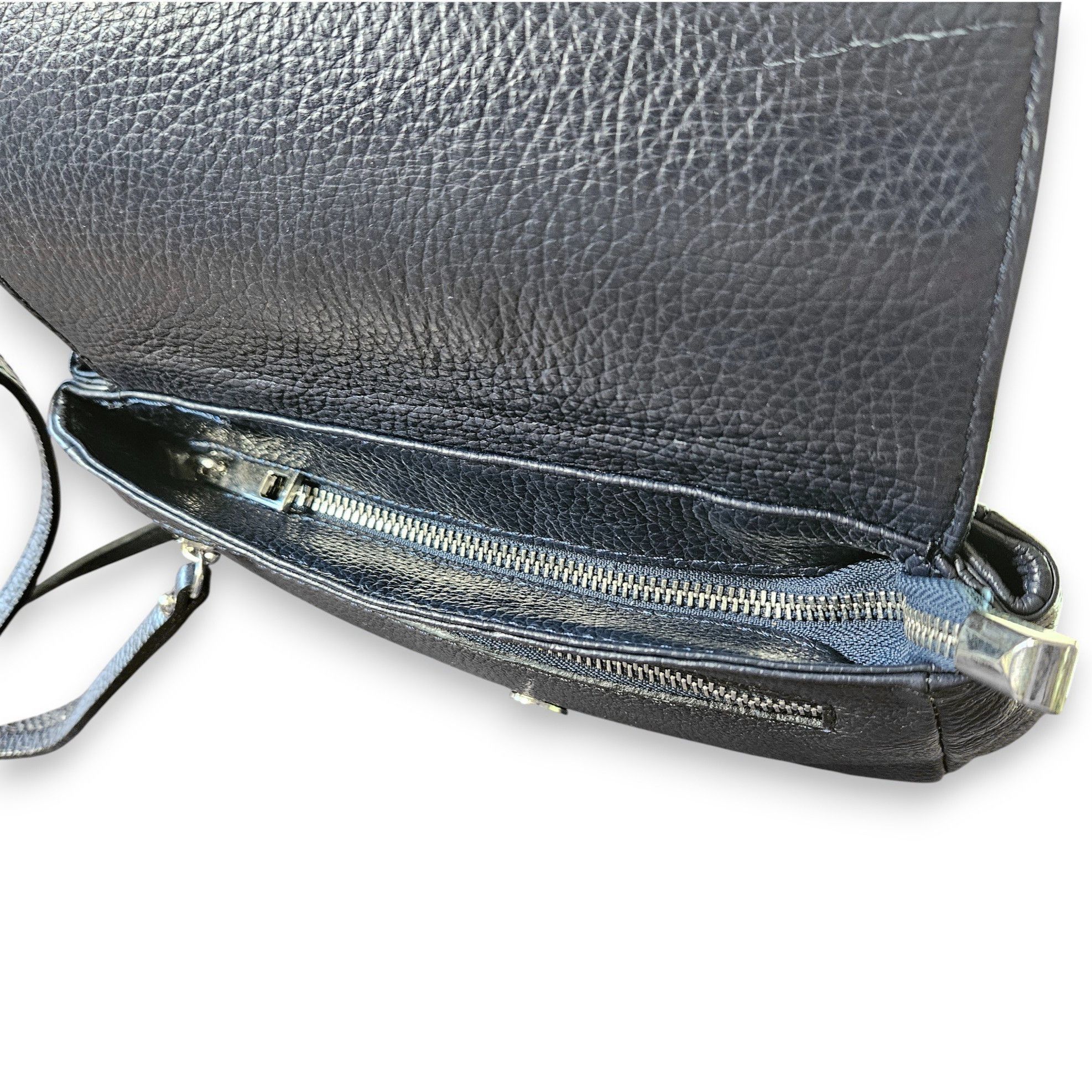 Other Borse in Pelle 9x6x3" Crossbody Bag Navy Blue Pebbled Leathe Size ONE SIZE - 8 Thumbnail