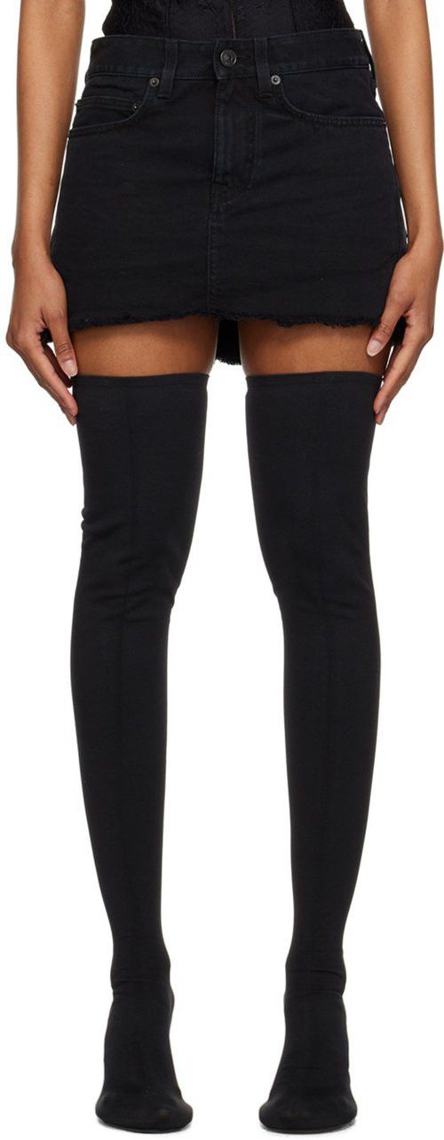 Balenciaga o1mt1gz1124 Cut Off Skirt in Black Size 28" / US 6 / IT 42 - 3 Thumbnail